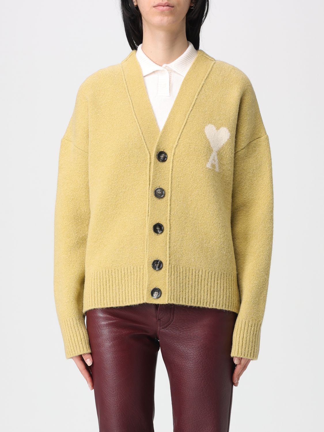 Cardigan AMI PARIS Donna colore Pistacchio