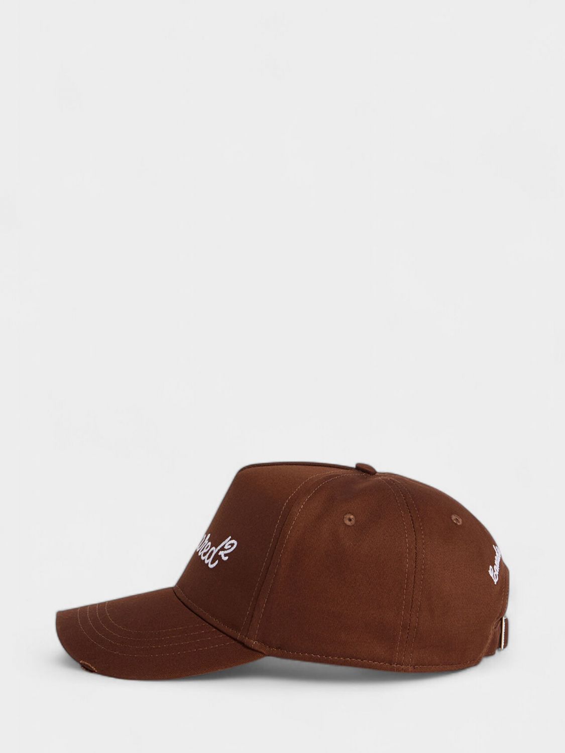 DSQUARED2 Cappello in twill di cotone con profili used
