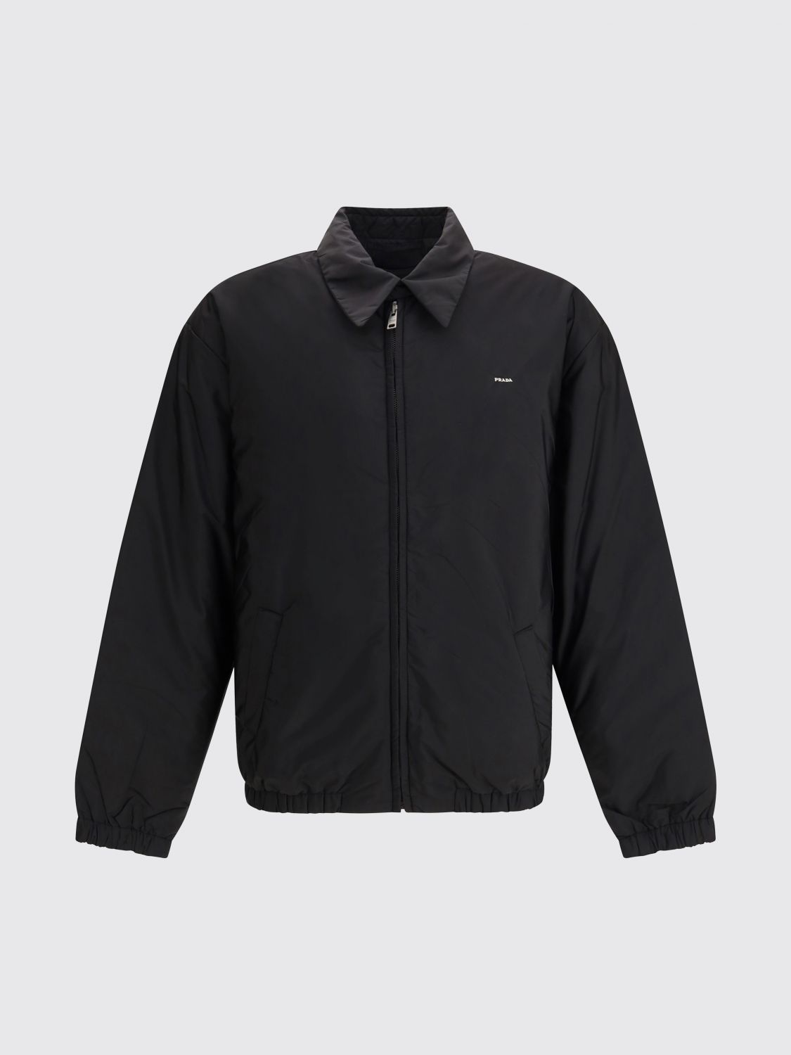 Prada Black Recycled Polyamide Full-length Jacket In Multi