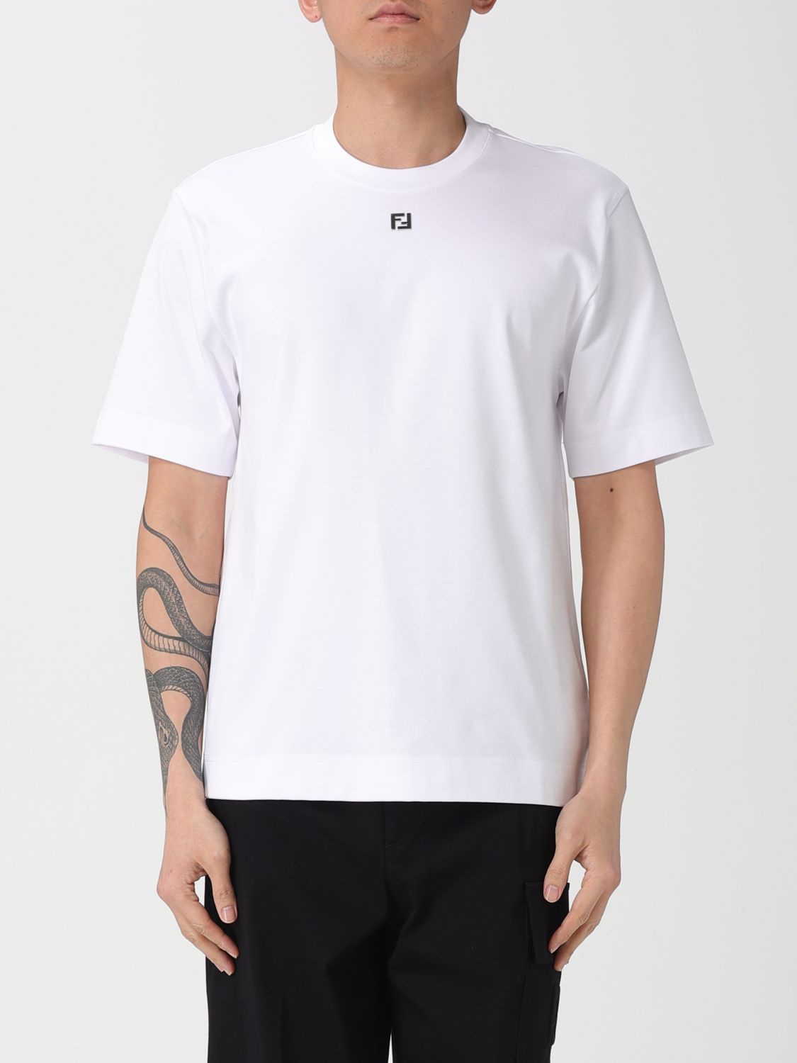 Fendi Ανδρών Άσπρο T-Shirt Men Color