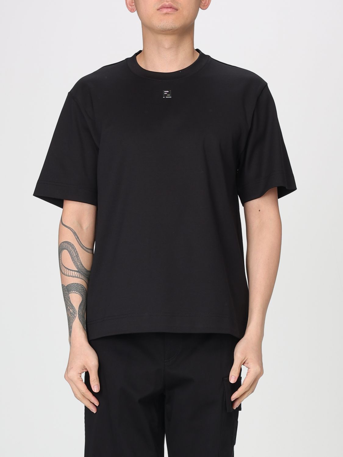 Fendi Herren Schwarz T-Shirt Men Color