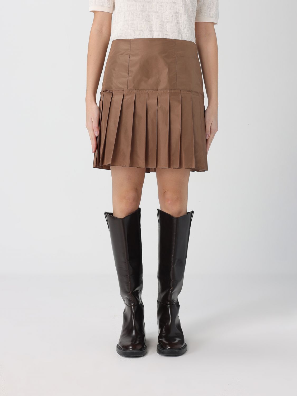 FENDI Gonna mini in seta