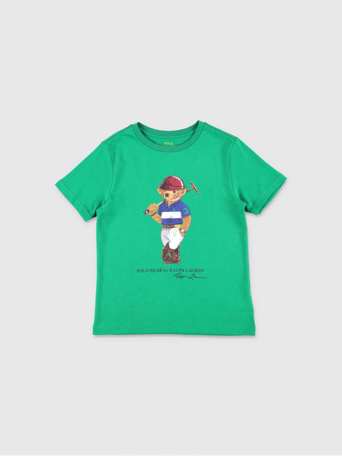 POLO RALPH LAUREN T-Shirt Bambino colore Verde