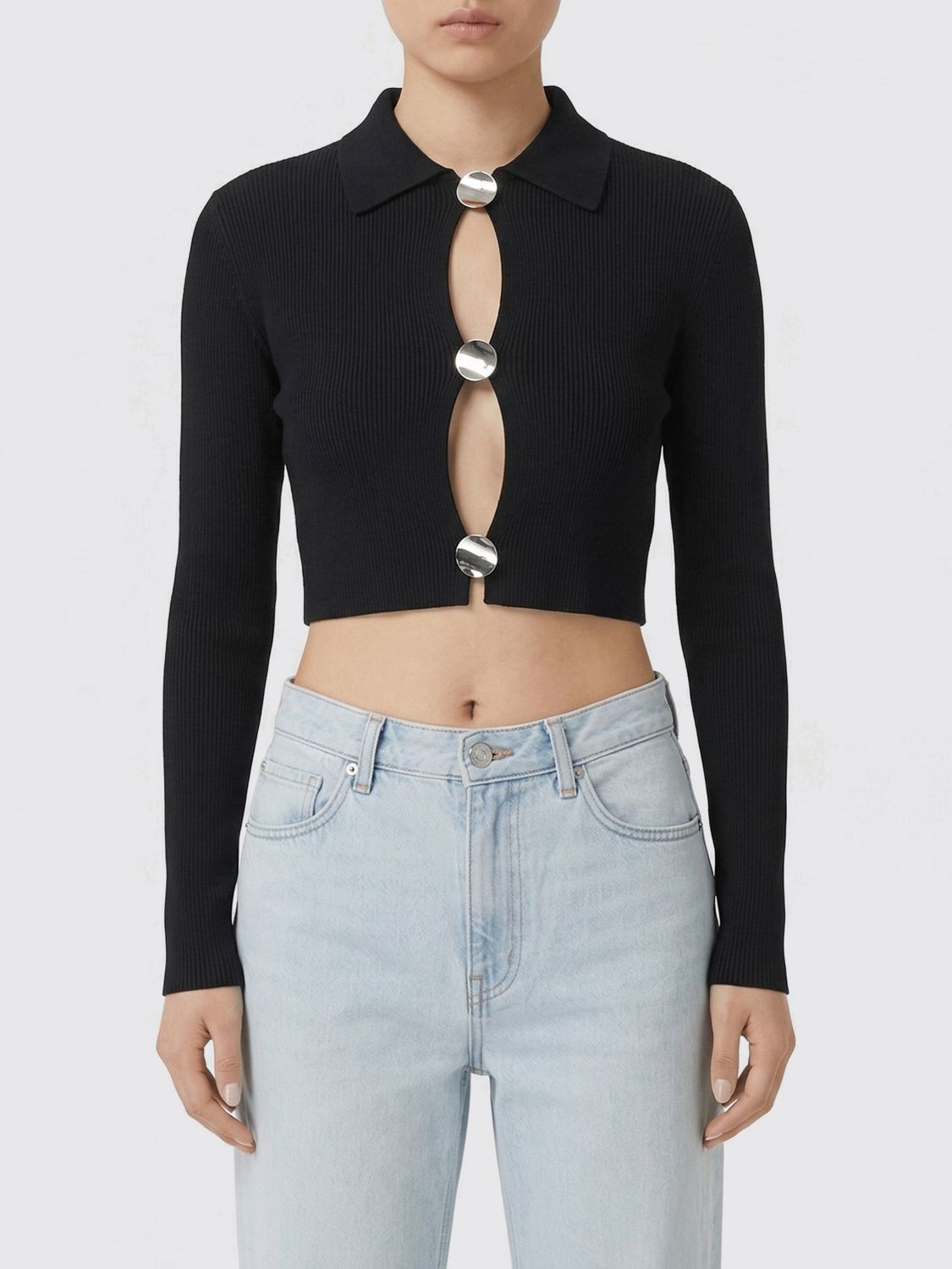 Jil Sander Damen Schwarz Sweater Woman Color