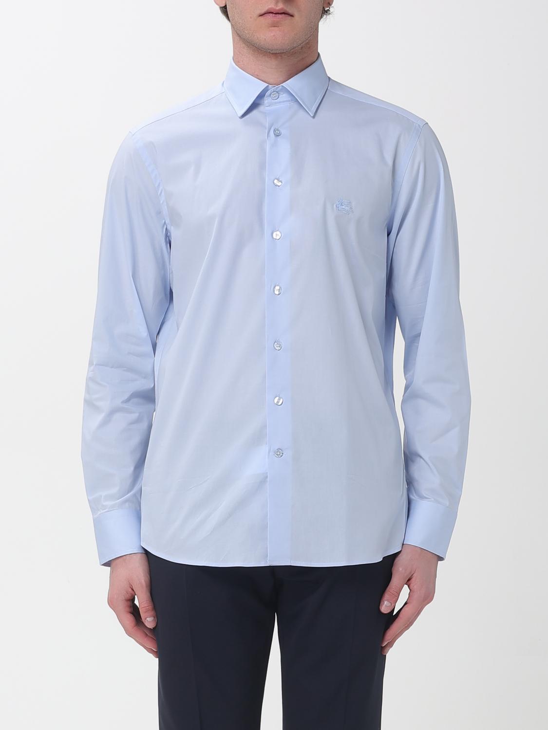 Etro Ανδρών Gnawed Blue Shirt Men Color