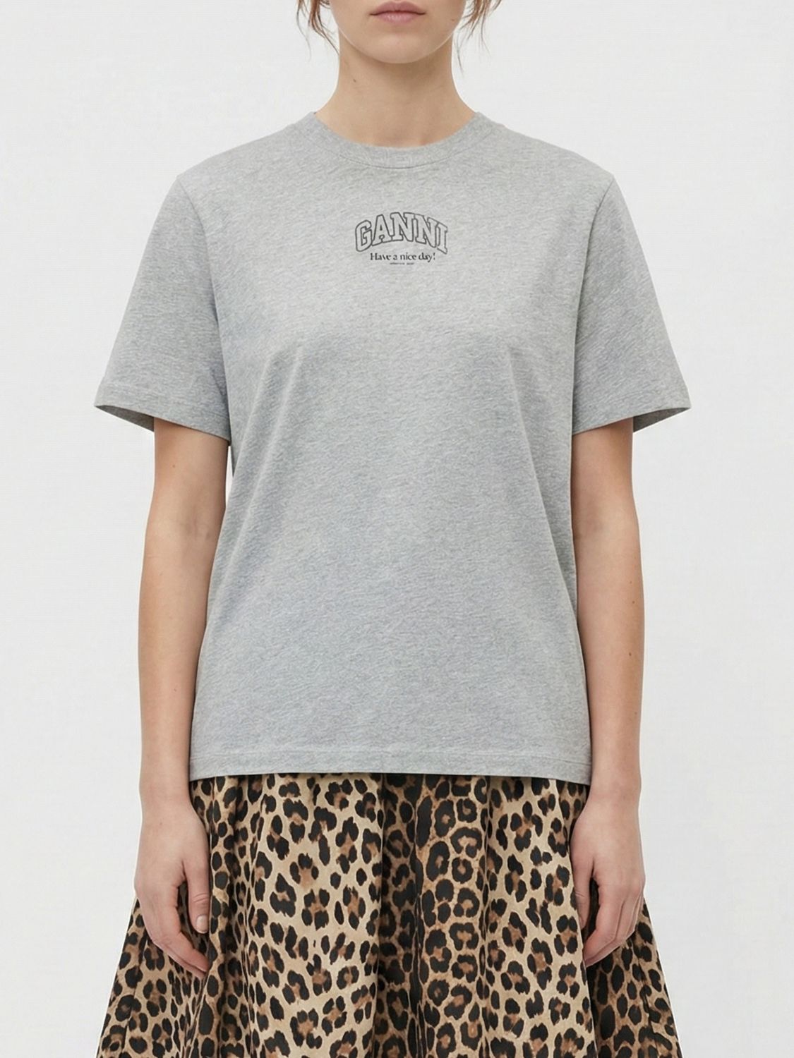 GANNI T-Shirt Damen Farbe Grau