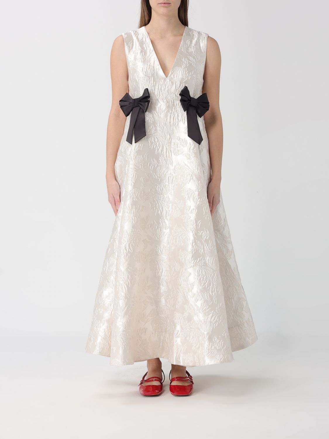 GANNI Dress Woman color Gold