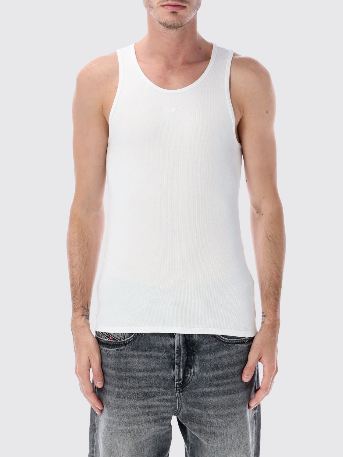 Diesel Ανδρών Άσπρο T-Shirt Men Color
