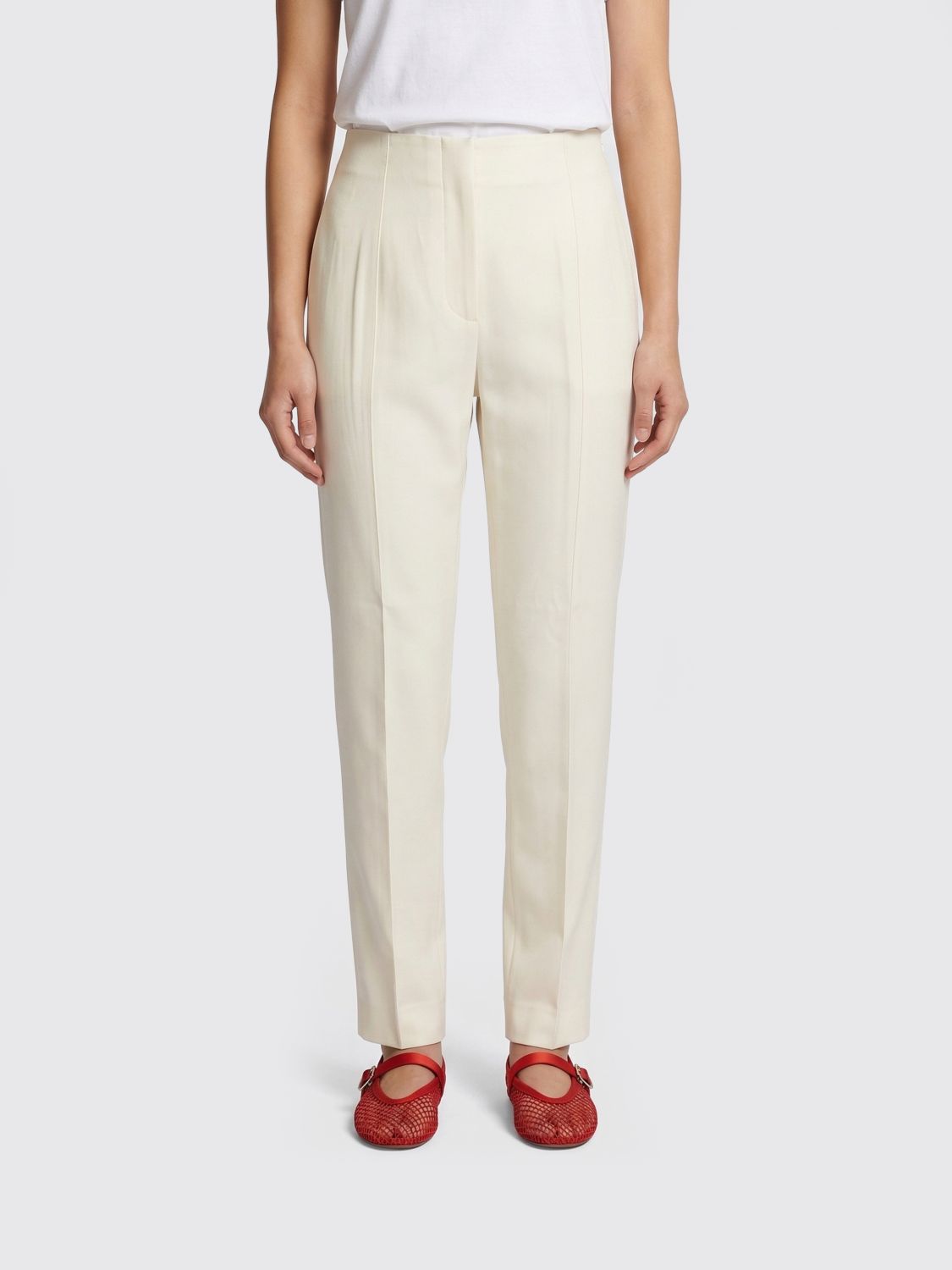 TOTEME Pants Woman color Ecru