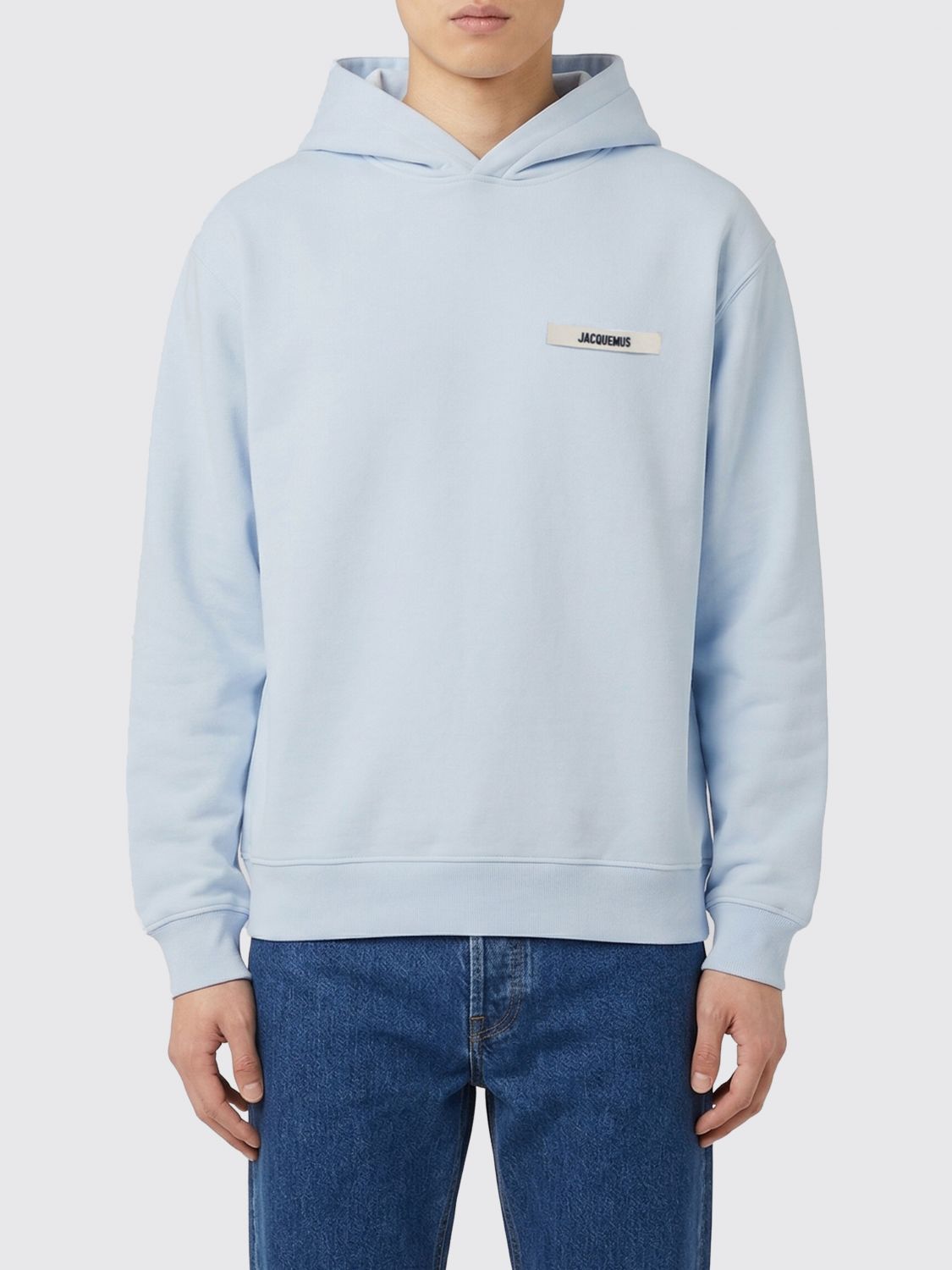 JACQUEMUS JACQUEMUS Sweatshirt Men color Gnawed Blue　JACQUEMUS スウェットシャツ メンズ カラー Gnawed ブルー