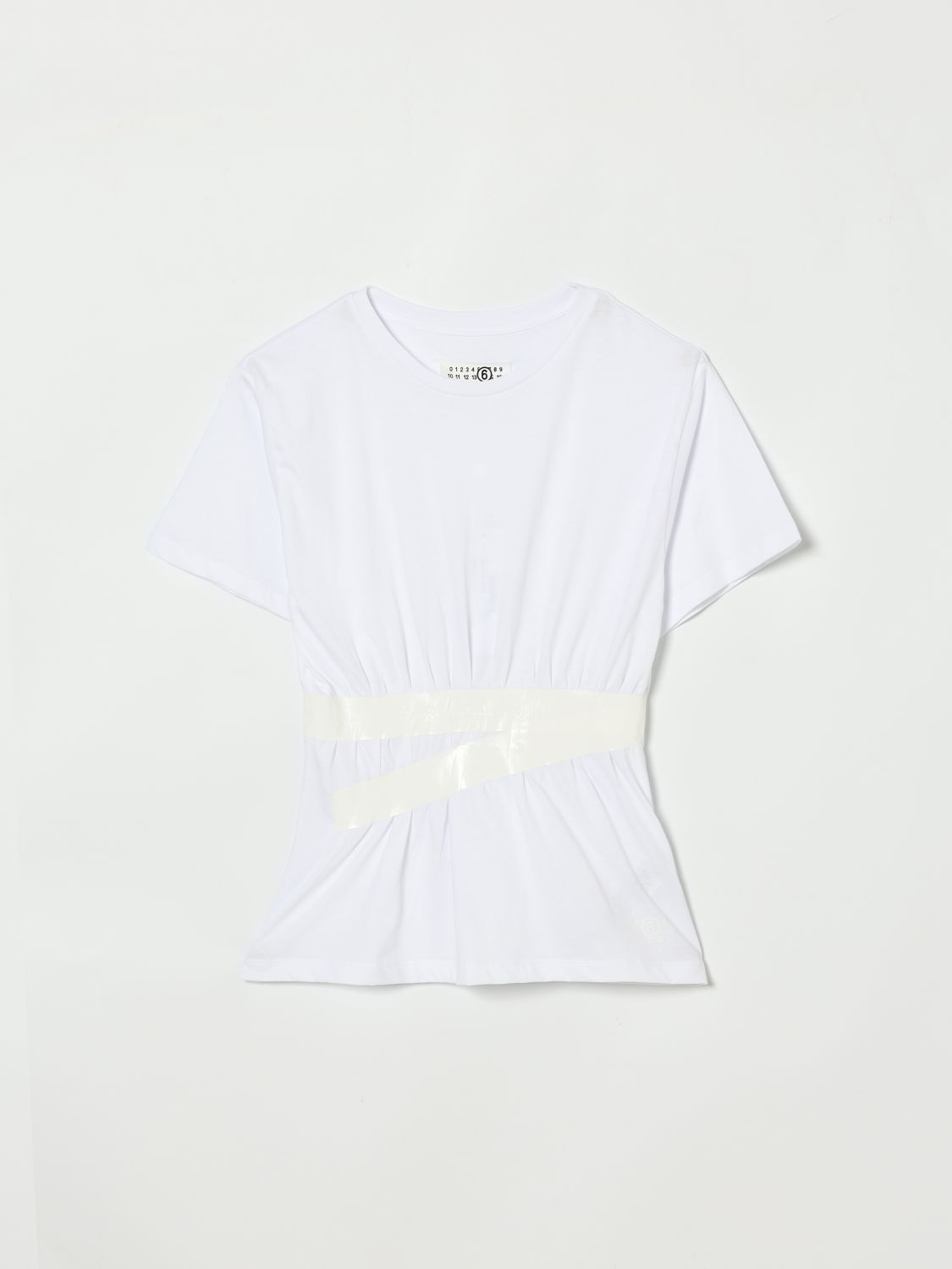 MM6 MAISON MARGIELA T-Shirt Kids color White　MM6 MAISON MARGIELA Tシャツ キッズカラー ホワイト MM6