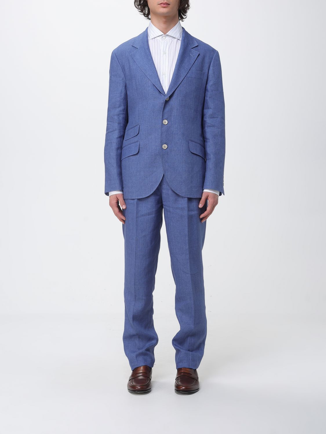 BRUNELLO CUCINELLI BRUNELLO CUCINELLI Suit Men color Blue　BRUNELLO CUCINELLI スーツ メンズ カラー ブルー