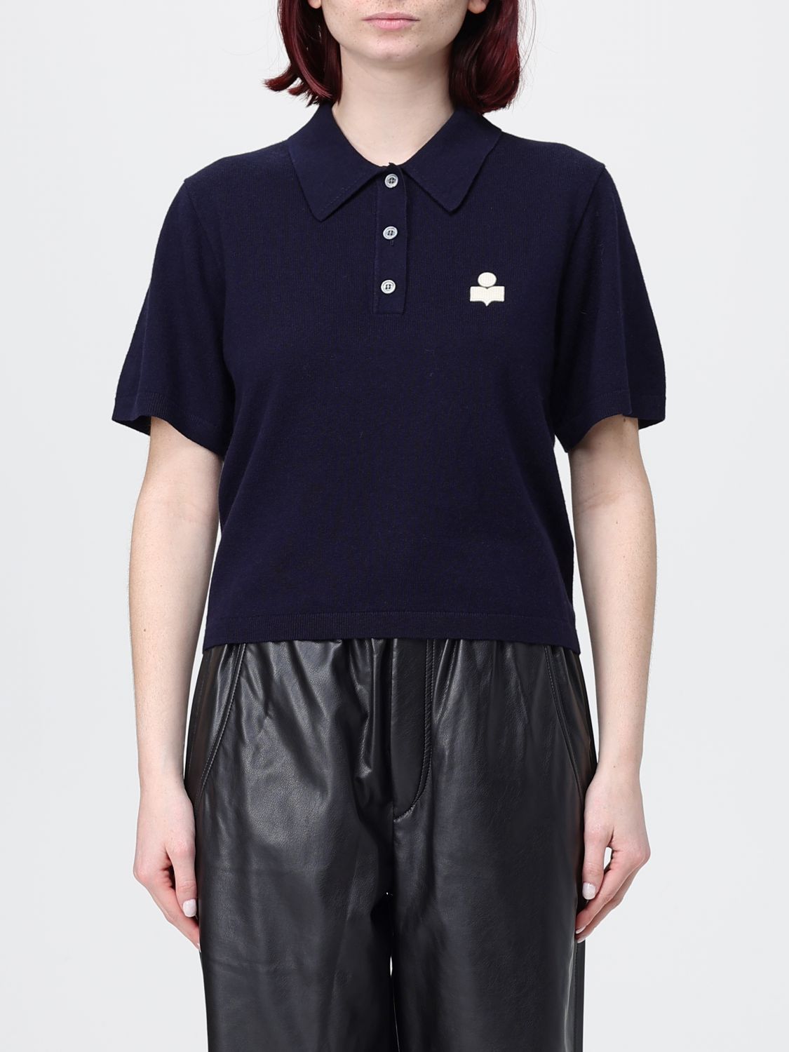 ISABEL MARANT ETOILE Polo Shirt Woman color Blue　イザベル マラン エトワール ポロシャツ レディース カラー ブルー ISABEL