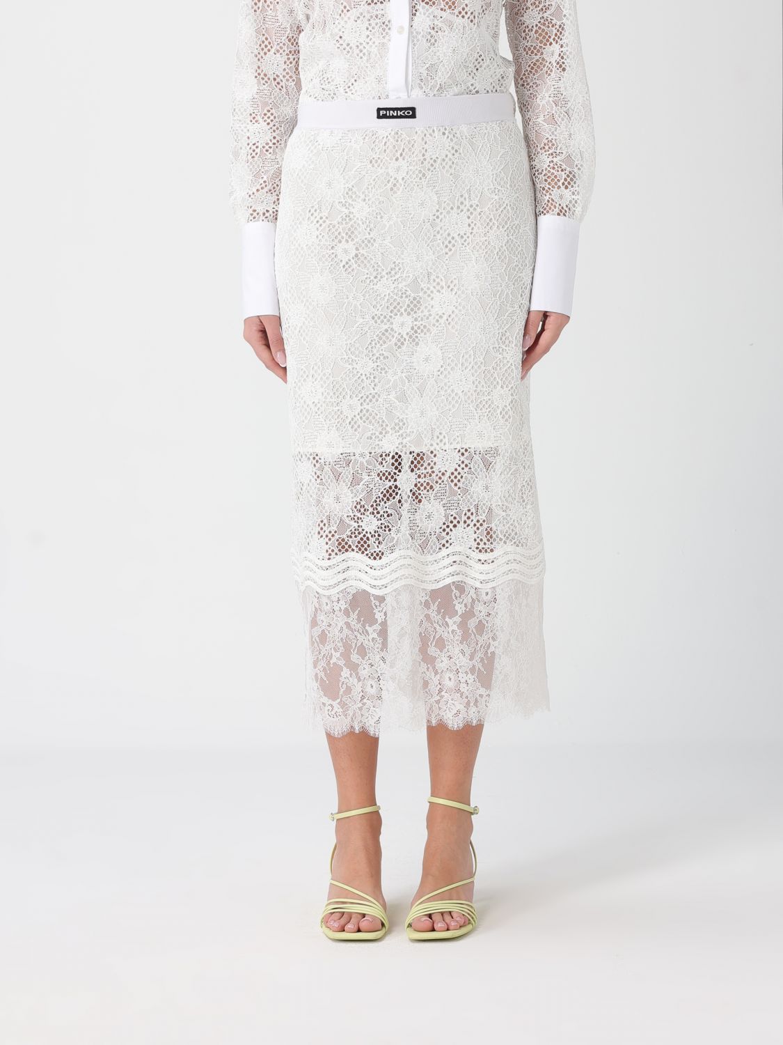 Skirt PINKO Woman color White