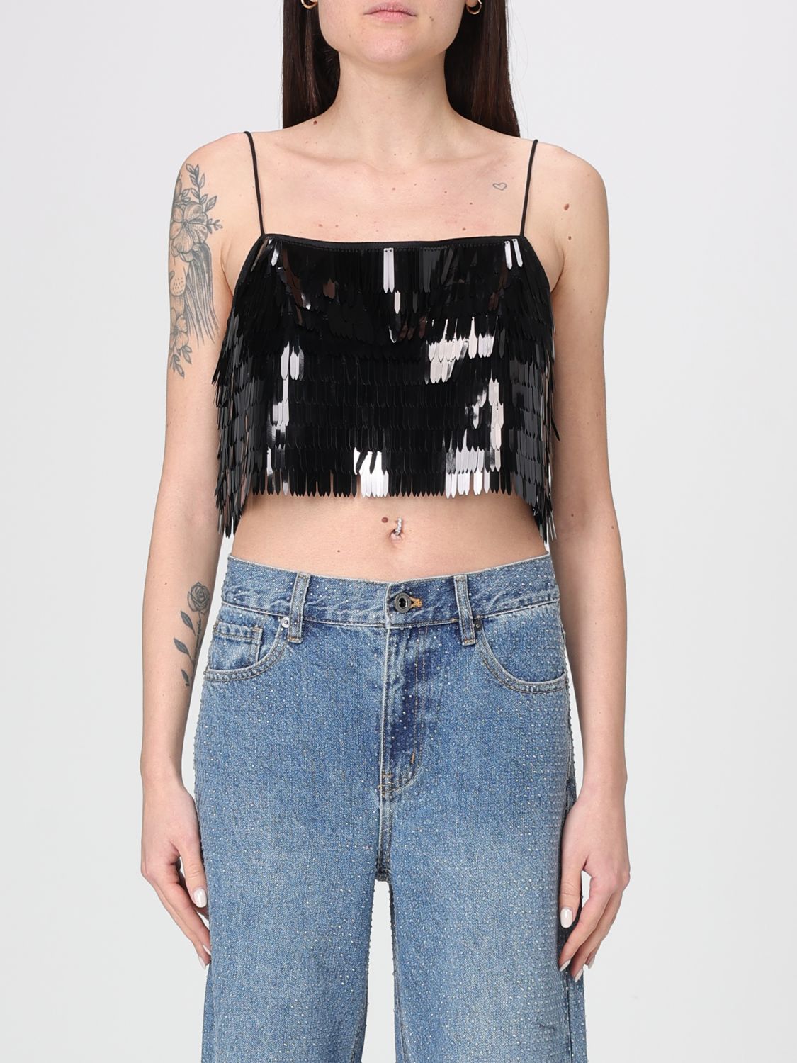 SELF-PORTRAIT Top Woman color Black SELF-PORTRAIT Top Woman color Black
