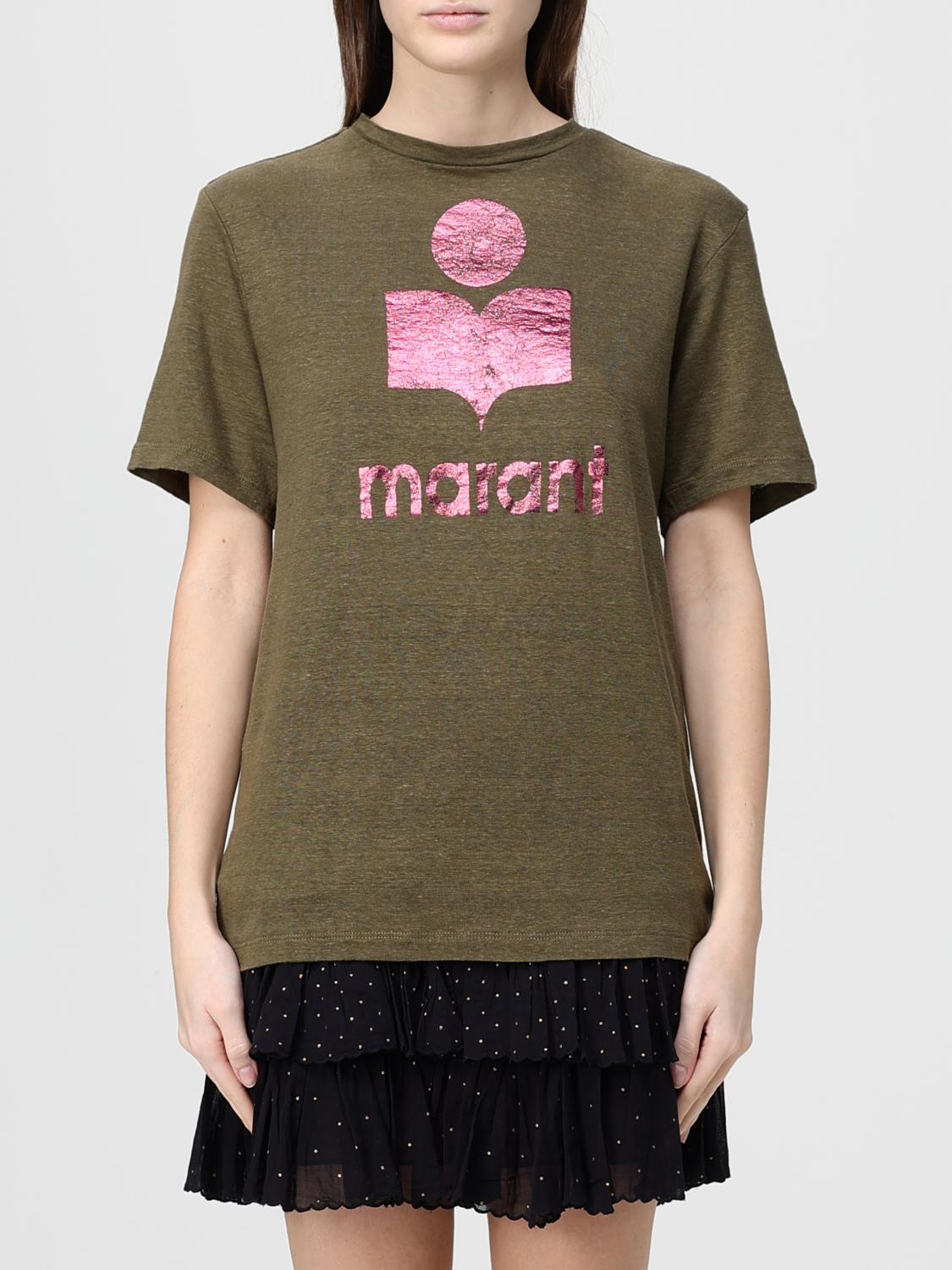 Isabel Marant ISABEL MARANT ETOILE T-Shirt Woman color Green　ISABEL MARANT ETOILE Tシャツ レディース カラー グリーン