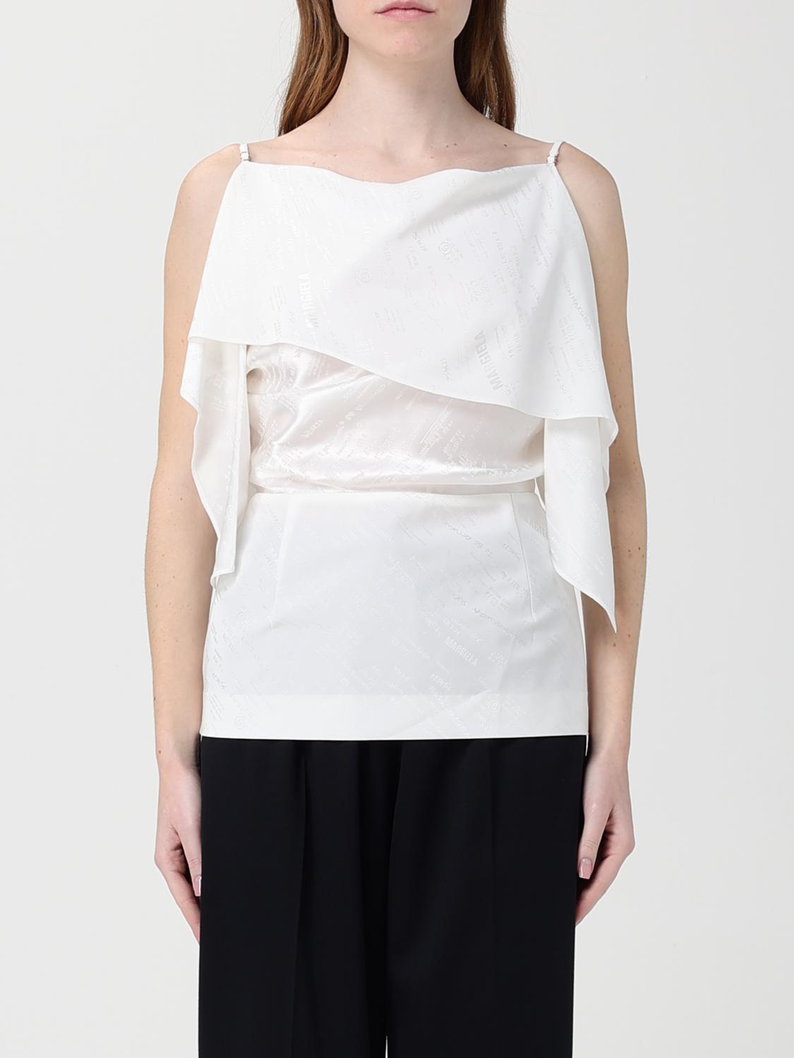 Mm6 Maison Margiela Damen Weiß Top Woman Color