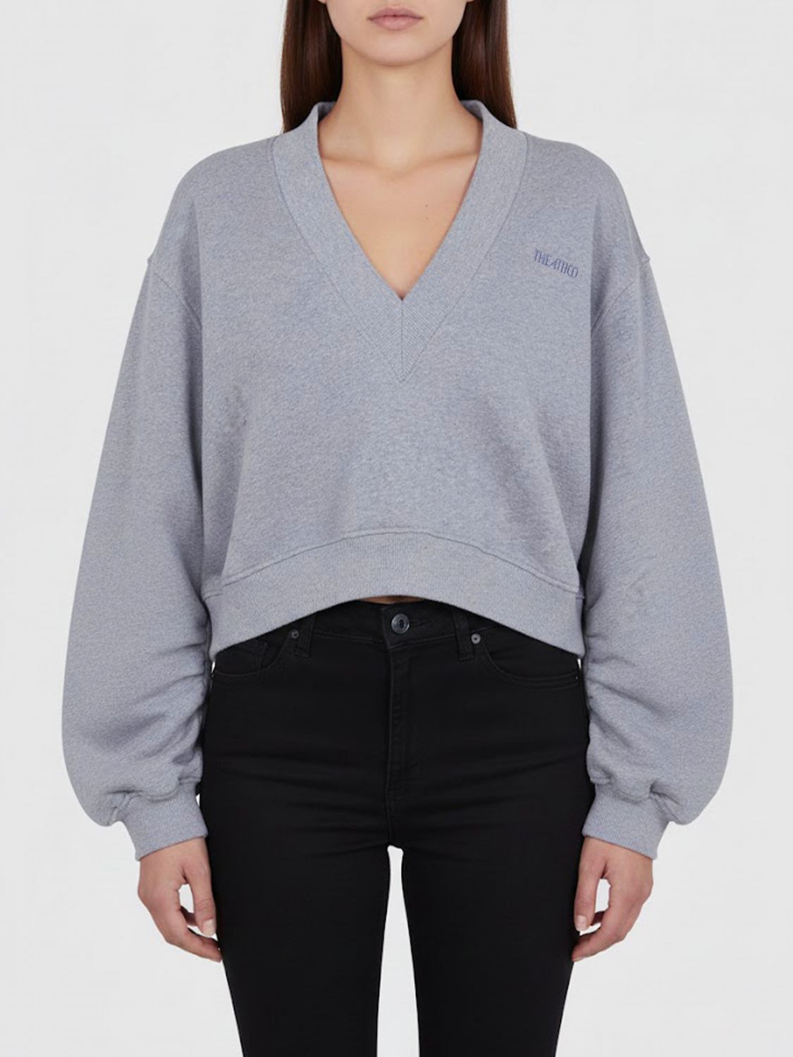 THE ATTICO Sweatshirt Damen Farbe Grau