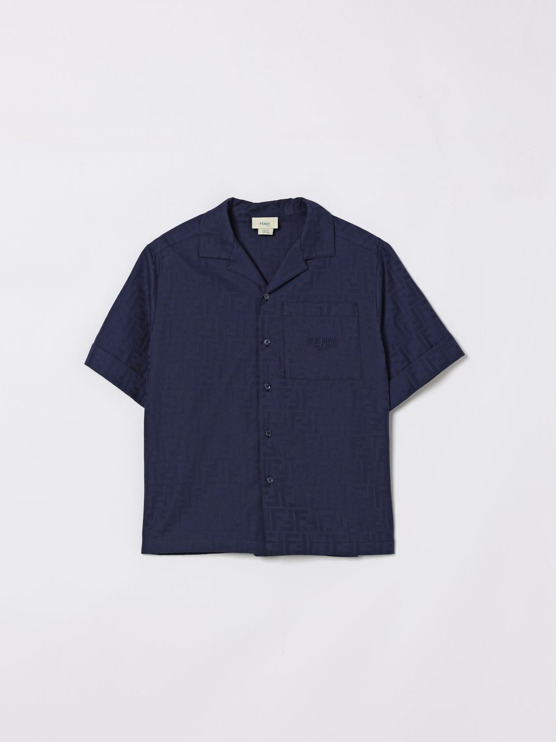 FENDI Camicia in cotone con monogram