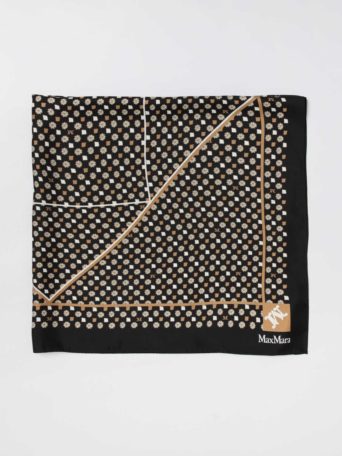 Foulard di seta stampa mista Max Mara