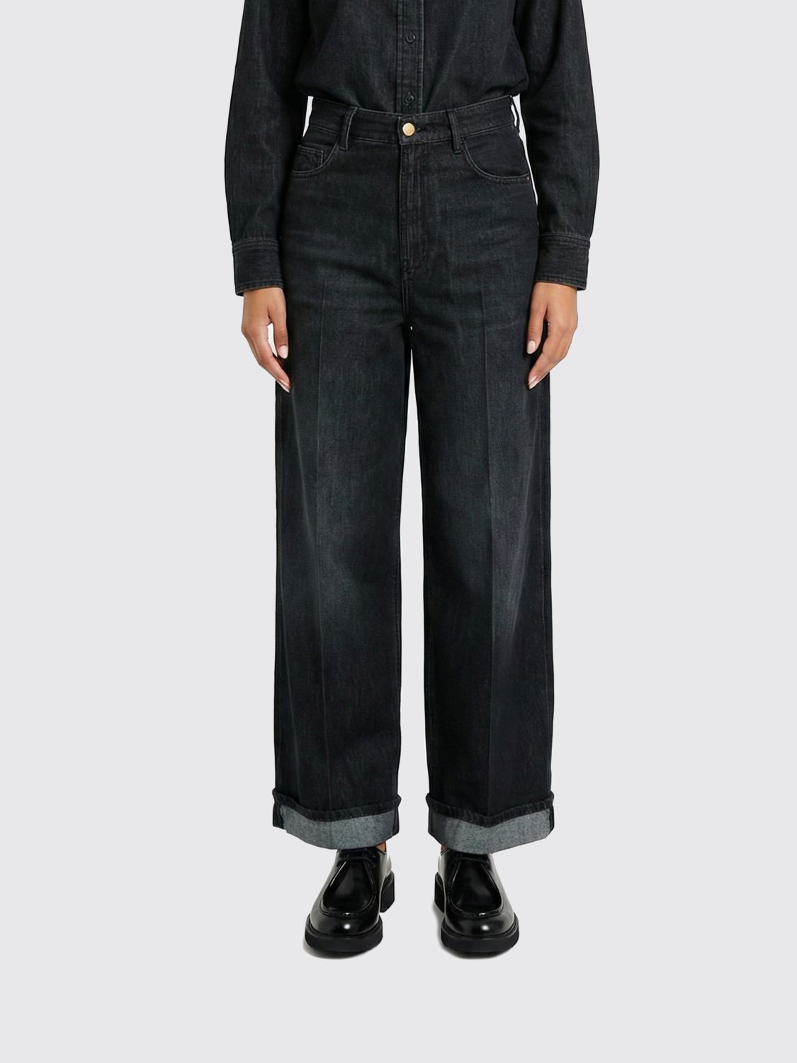 's Max Mara Wide-leg Denim Jeans In Black