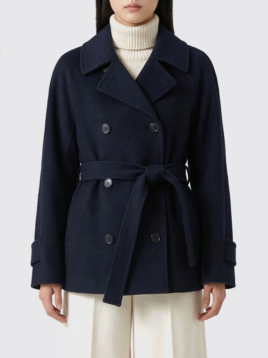 's Max Mara Louise Double-breasted Virgin Wool Coat Max Mara In Blue