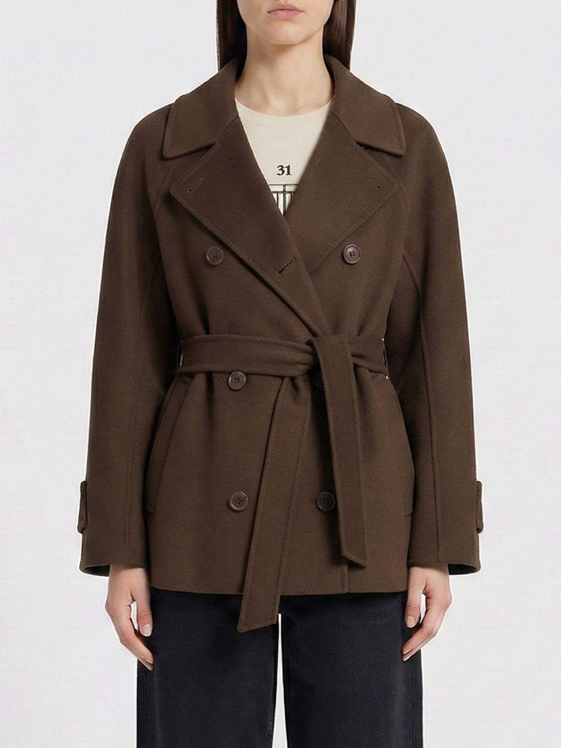 's Max Mara Louise Double-breasted Virgin Wool Coat Max Mara In Brown