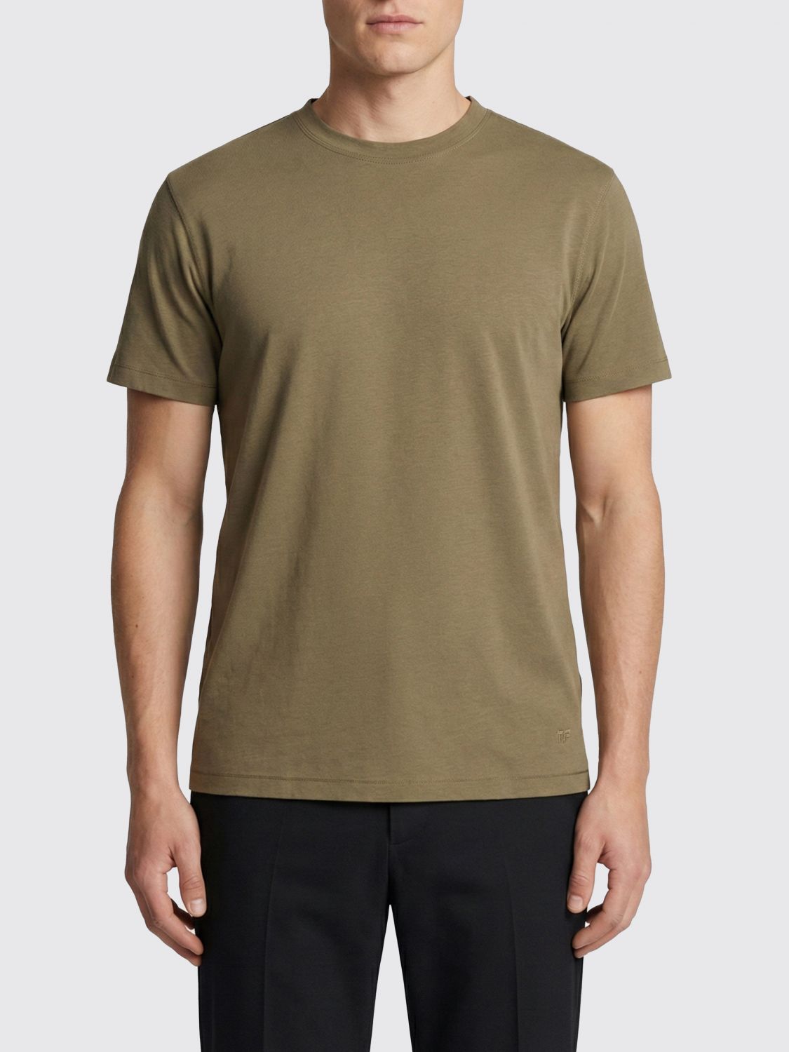 TOM FORD T-Shirt Men color Green　TOM FORD Tシャツ メンズ カラー グリーン TOM