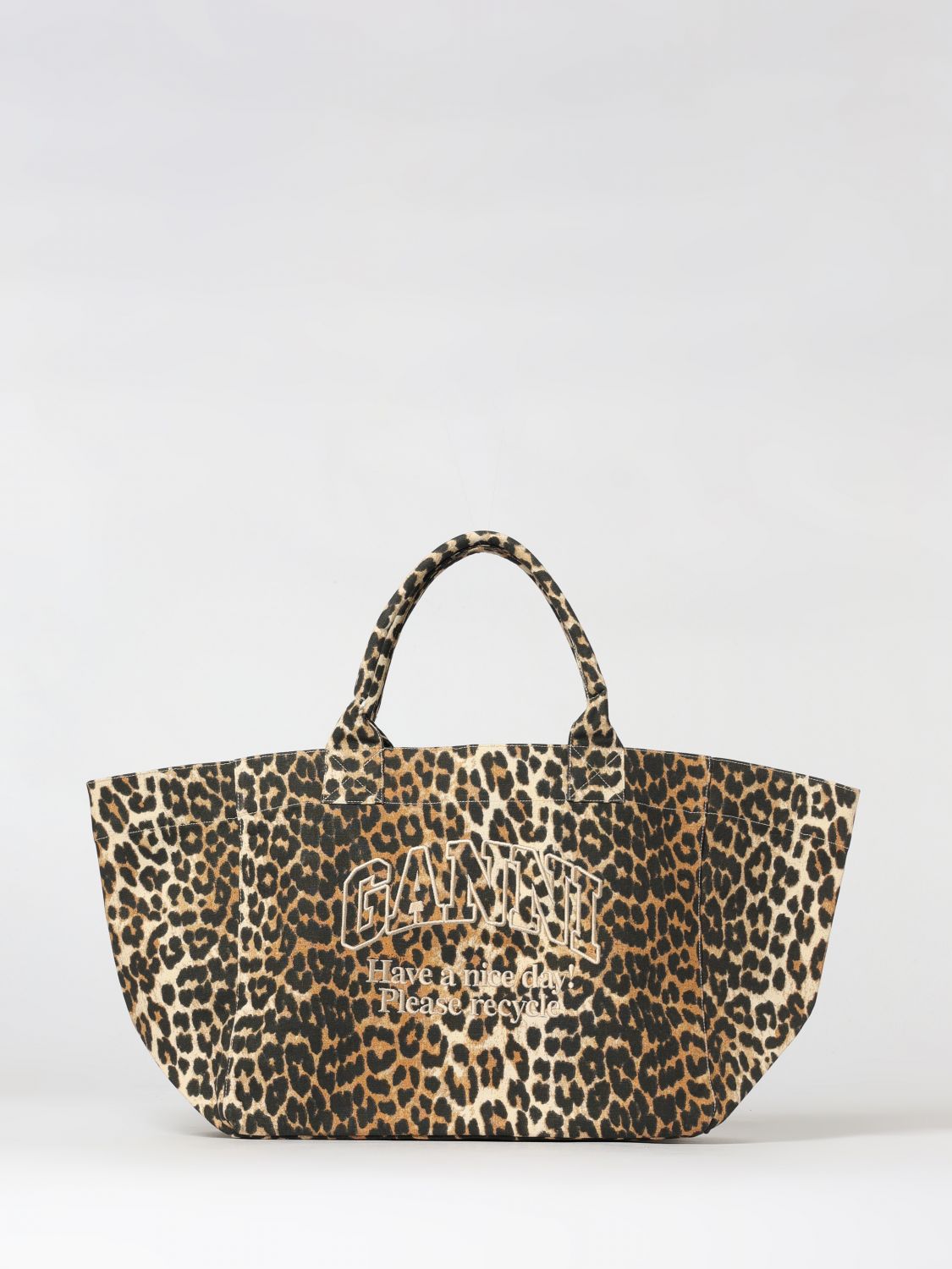 GANNI Tote Bag Woman color Brown　GANNI トートバッグ レディース カラー ブラウン GANNI