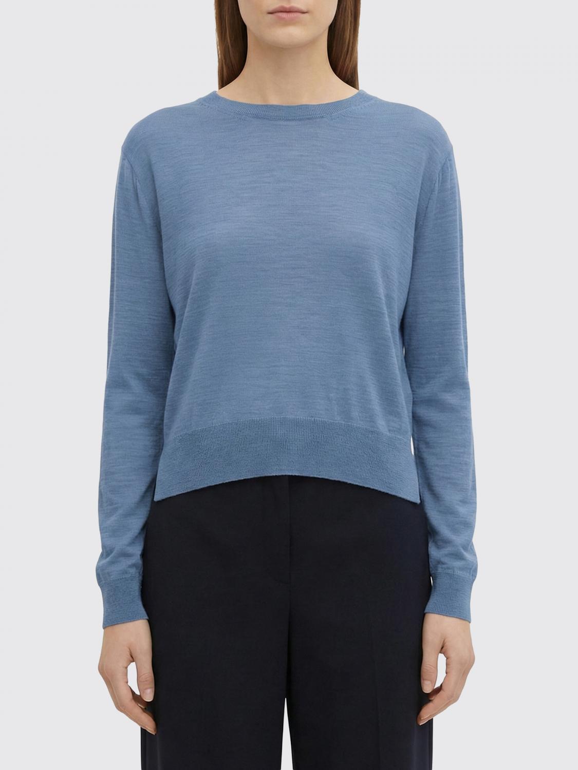 Jil Sander Damen Blau Sweater Woman Color