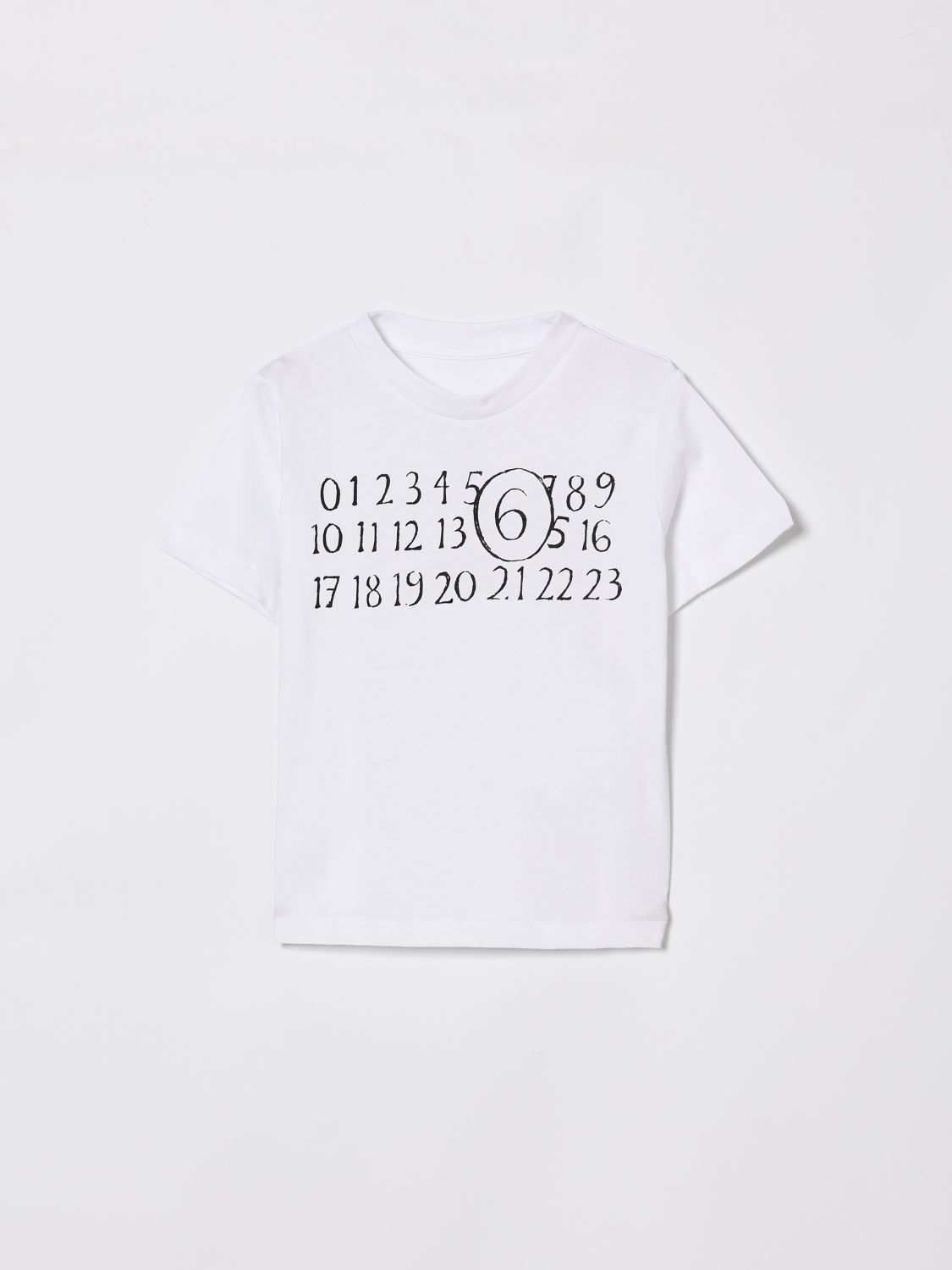 MM6 MAISON MARGIELA T-Shirt Kids color White　MM6 MAISON MARGIELA Tシャツ キッズカラー ホワイト MM6