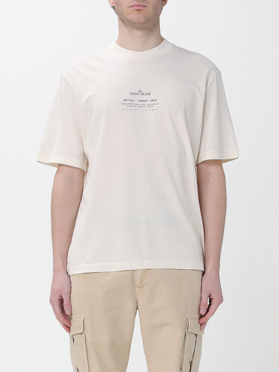 STONE ISLAND T-Shirt Herren Farbe Ivory