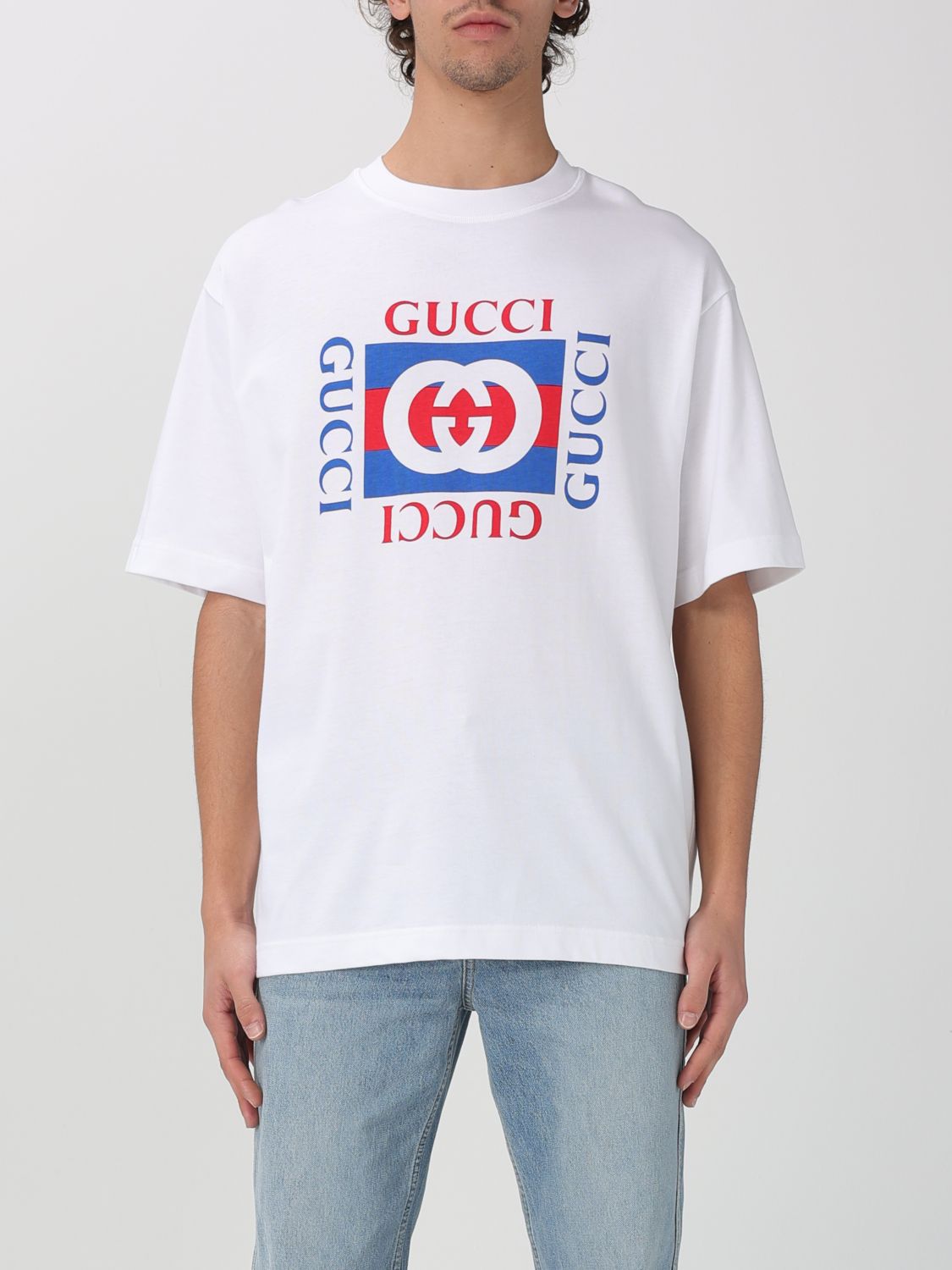 GUCCI T-shirt in cotone GG Web