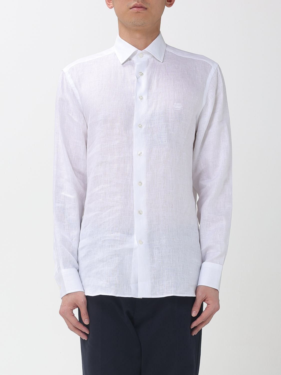 ETRO Shirt Men color White　ETRO シャツ メンズ カラー ホワイト ETRO