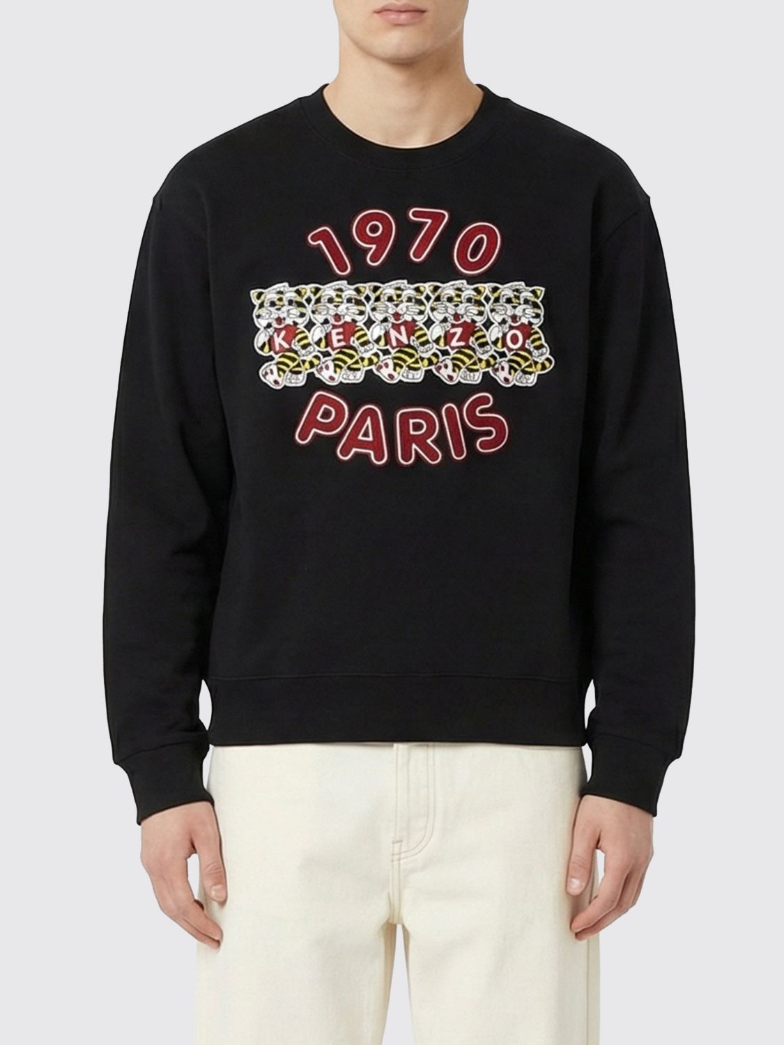 KENZO Sweatshirt Men color Black　KENZO スウェットシャツ メンズ カラー ブラック KENZO