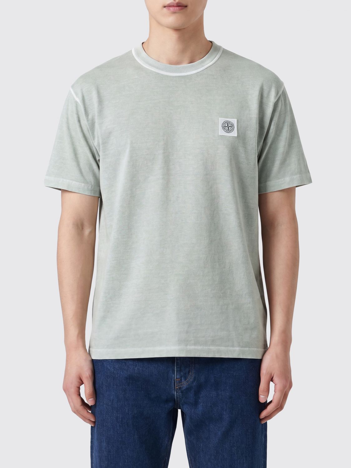 STONE ISLAND T-shirt in jersey di cotone organico con logo