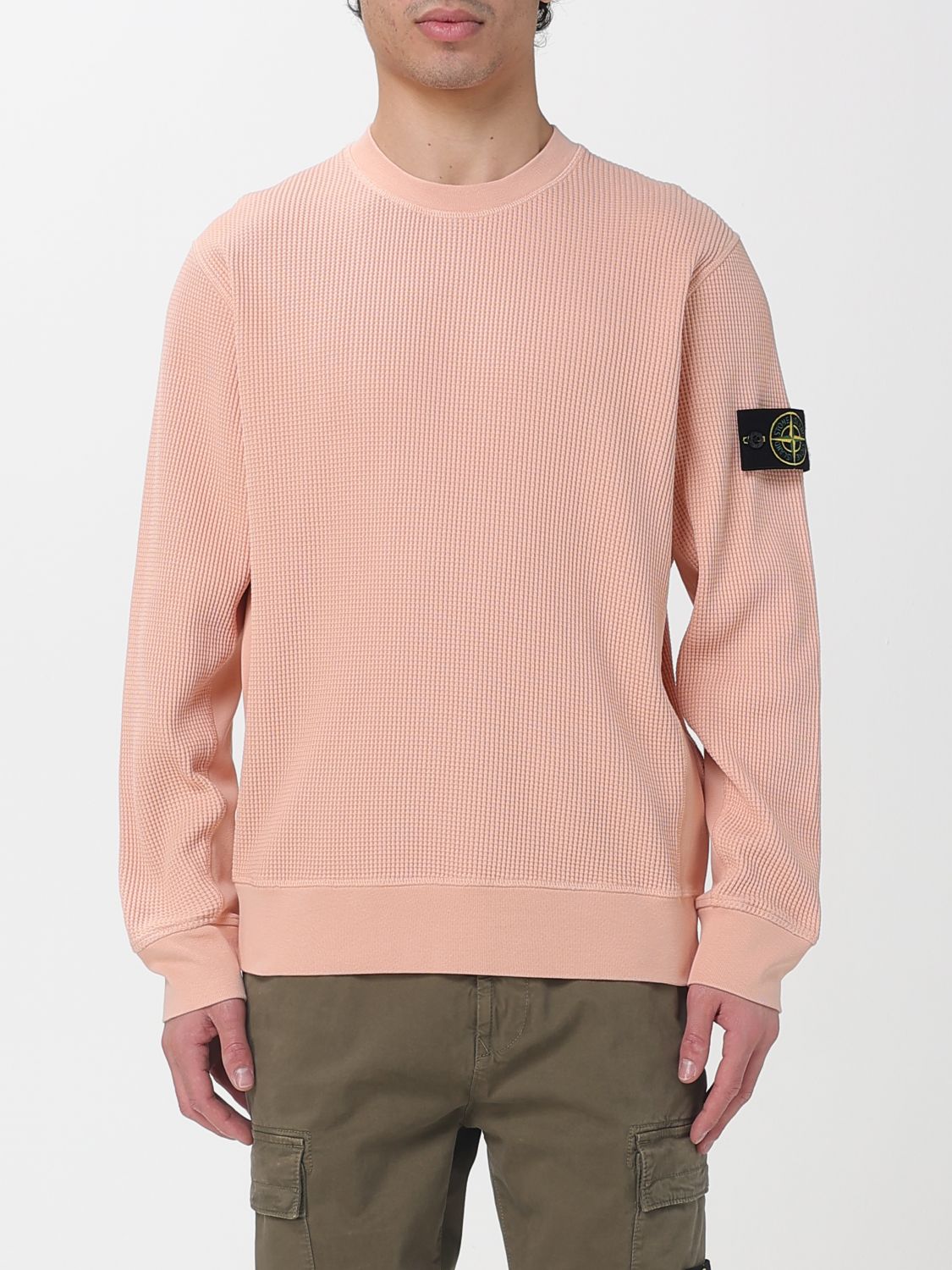 STONE ISLAND Sweatshirt Men color Pink　STONE ISLAND スウェットシャツ メンズ カラー ピンク STONE