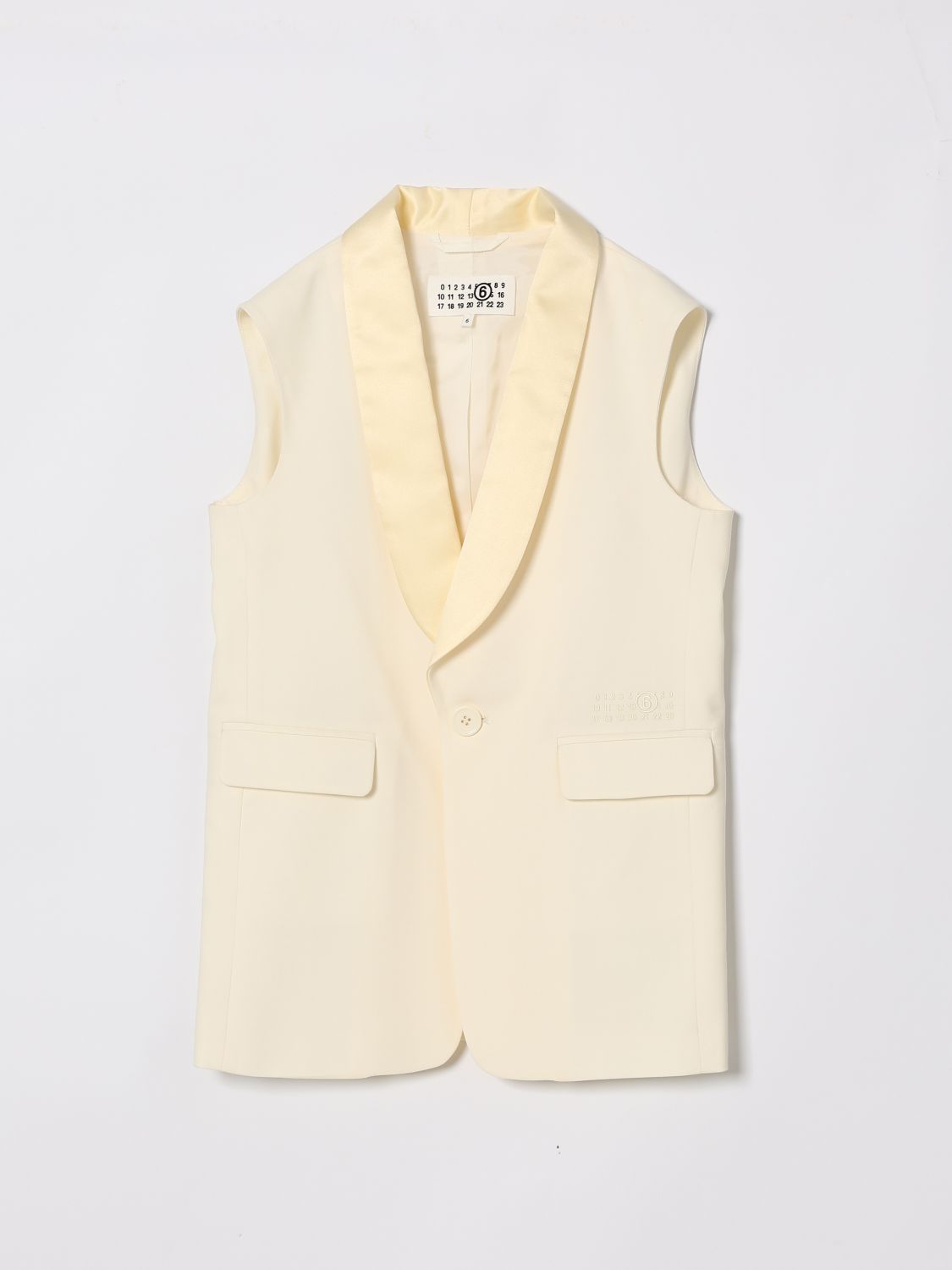 MM6 Maison Margiela MM6 MAISON MARGIELA Vestcoat Kids color Yellow Cream　MM6 MAISON MARGIELA ベストコート キッズカラー イエロー クリーム