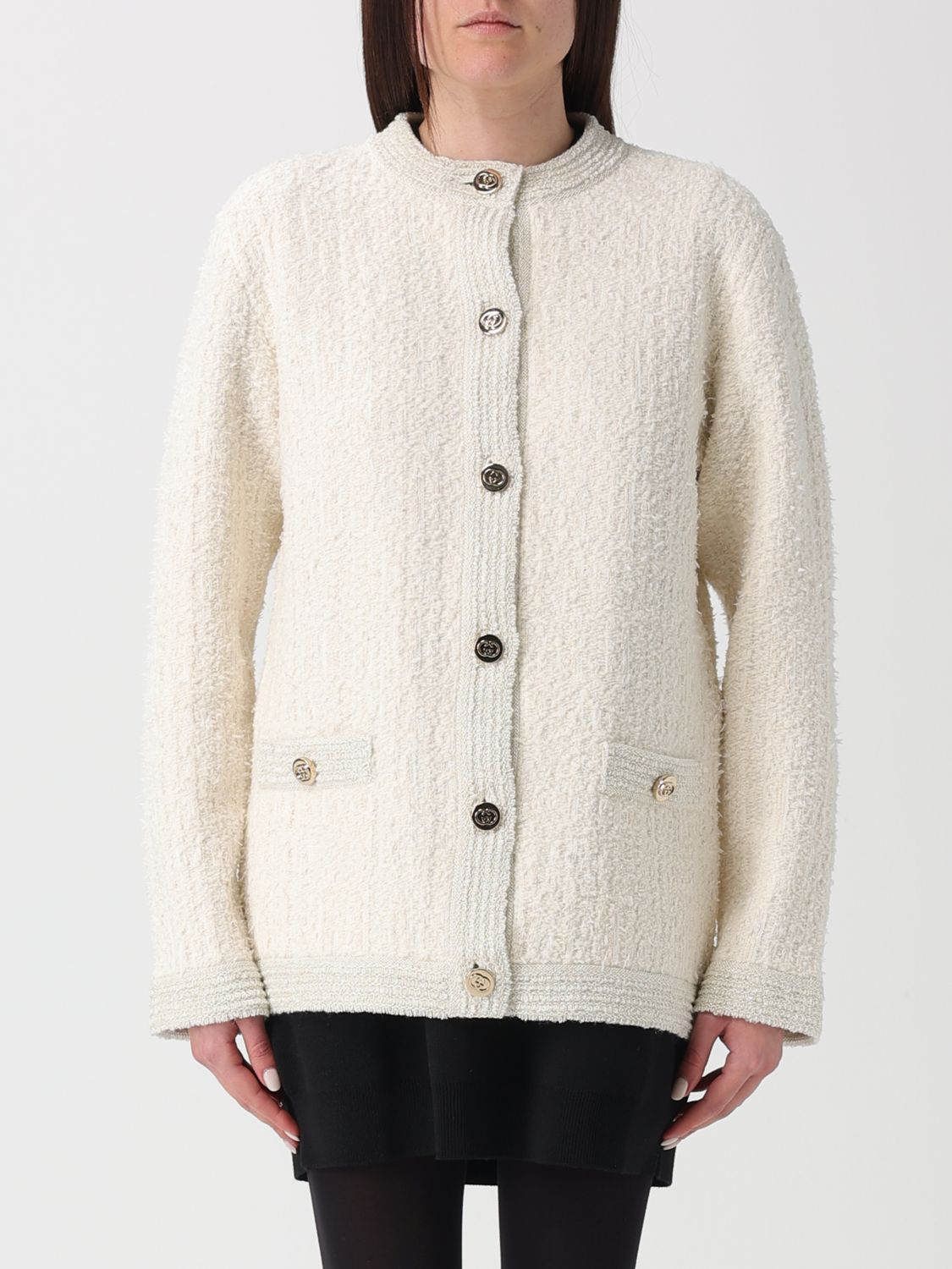 GUCCI Cardigan di lana con bottoni metallici