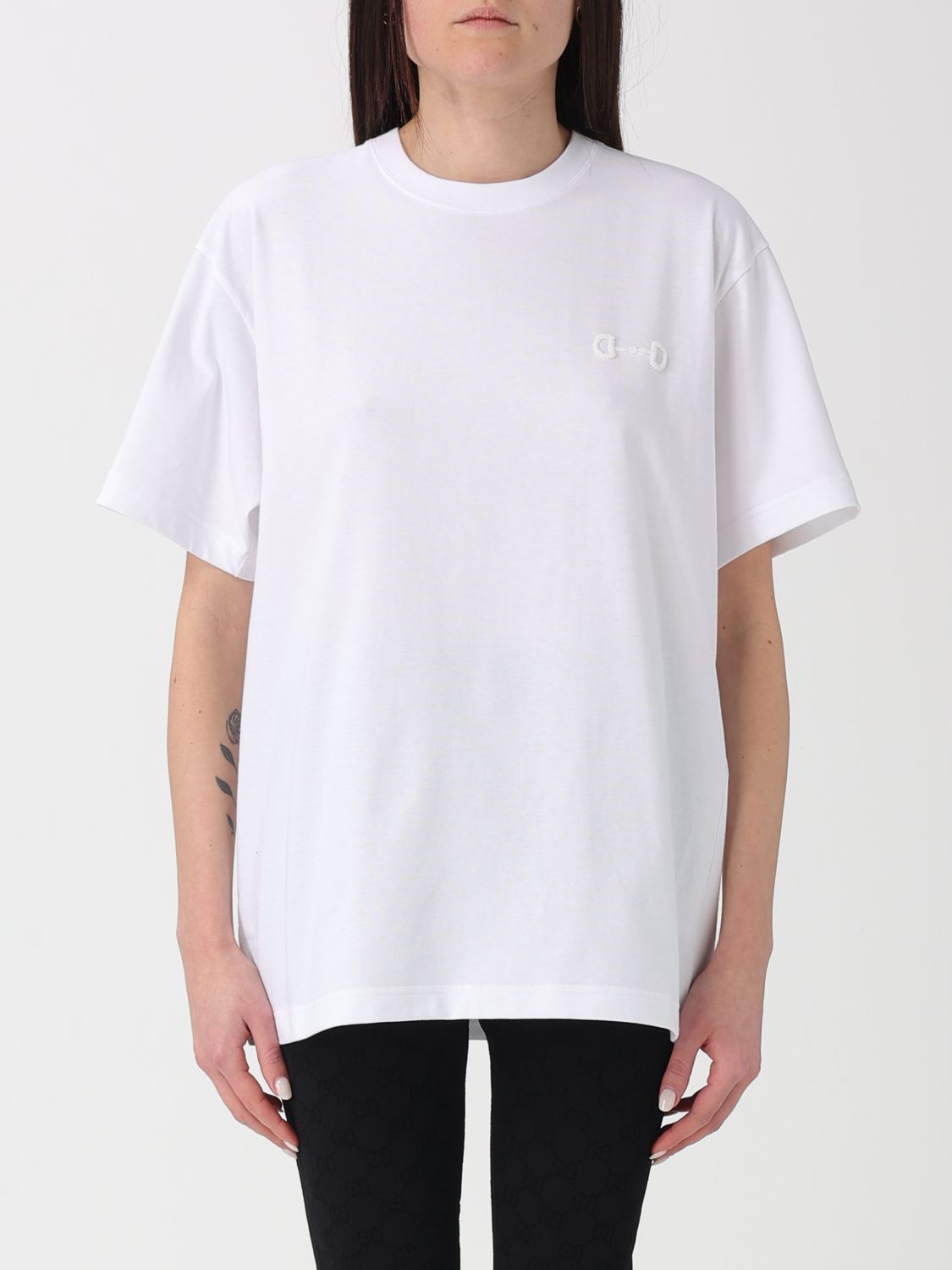 GUCCI T-shirts over in cotone con morsetto