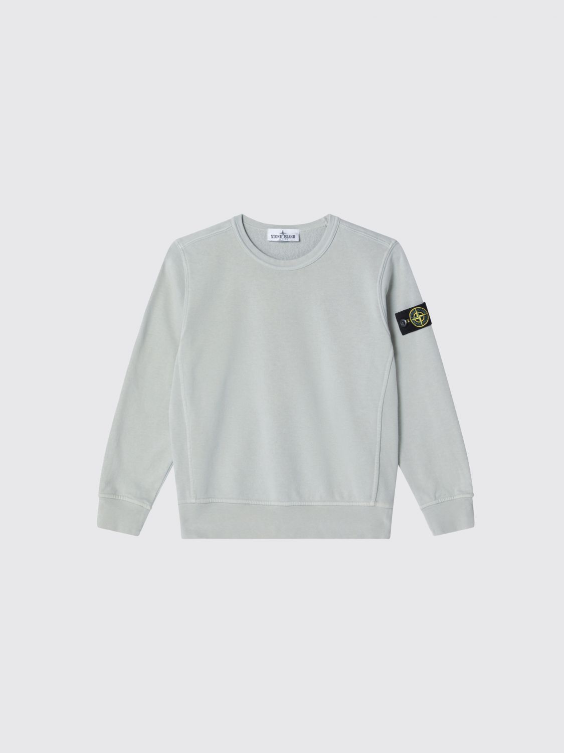 STONE ISLAND JUNIOR Felpa girocollo in cotone