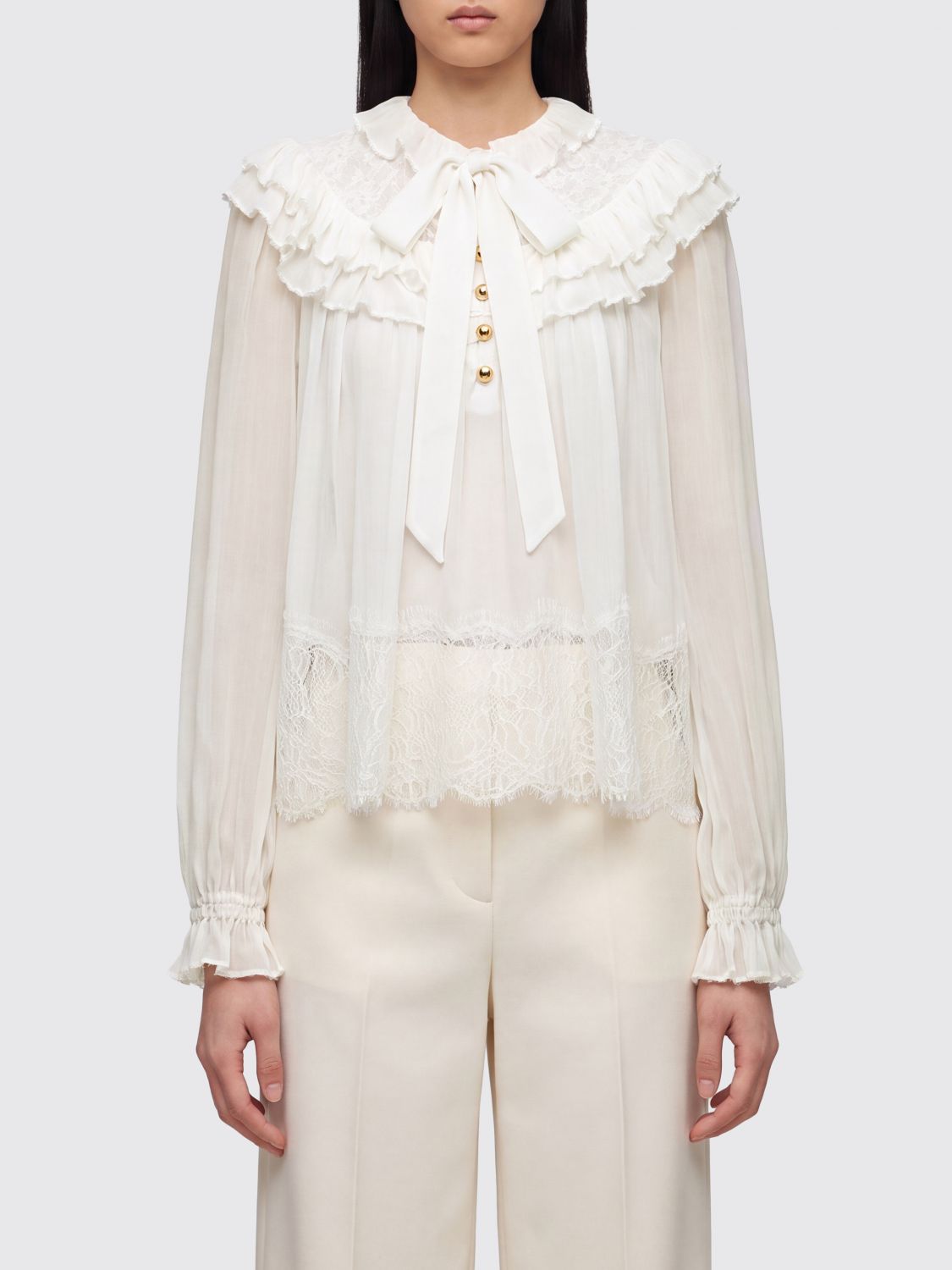 SELF-PORTRAIT Shirt Woman color White
