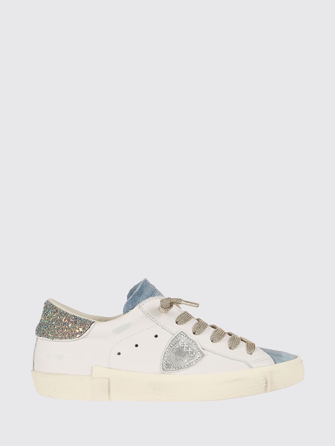 Philippe Model Prsx Sneakers By In Used Leather And Animal Print Pony Hair In Multi