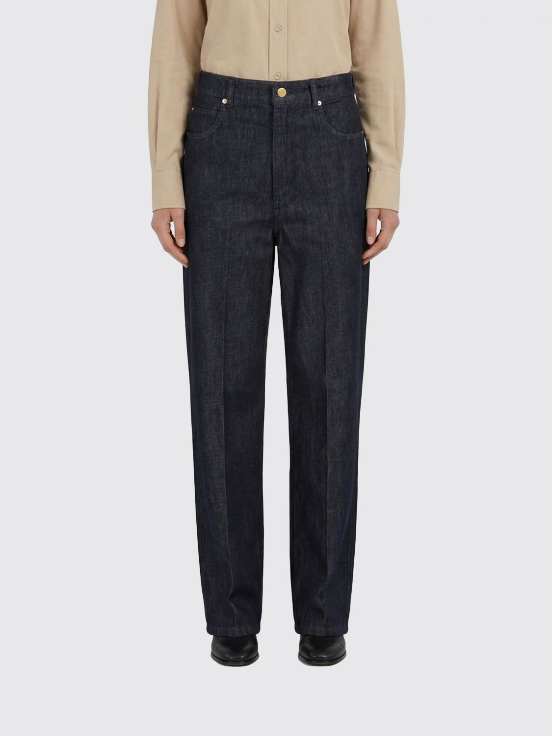 's Max Mara Terra Straight Denim Jeans In Black