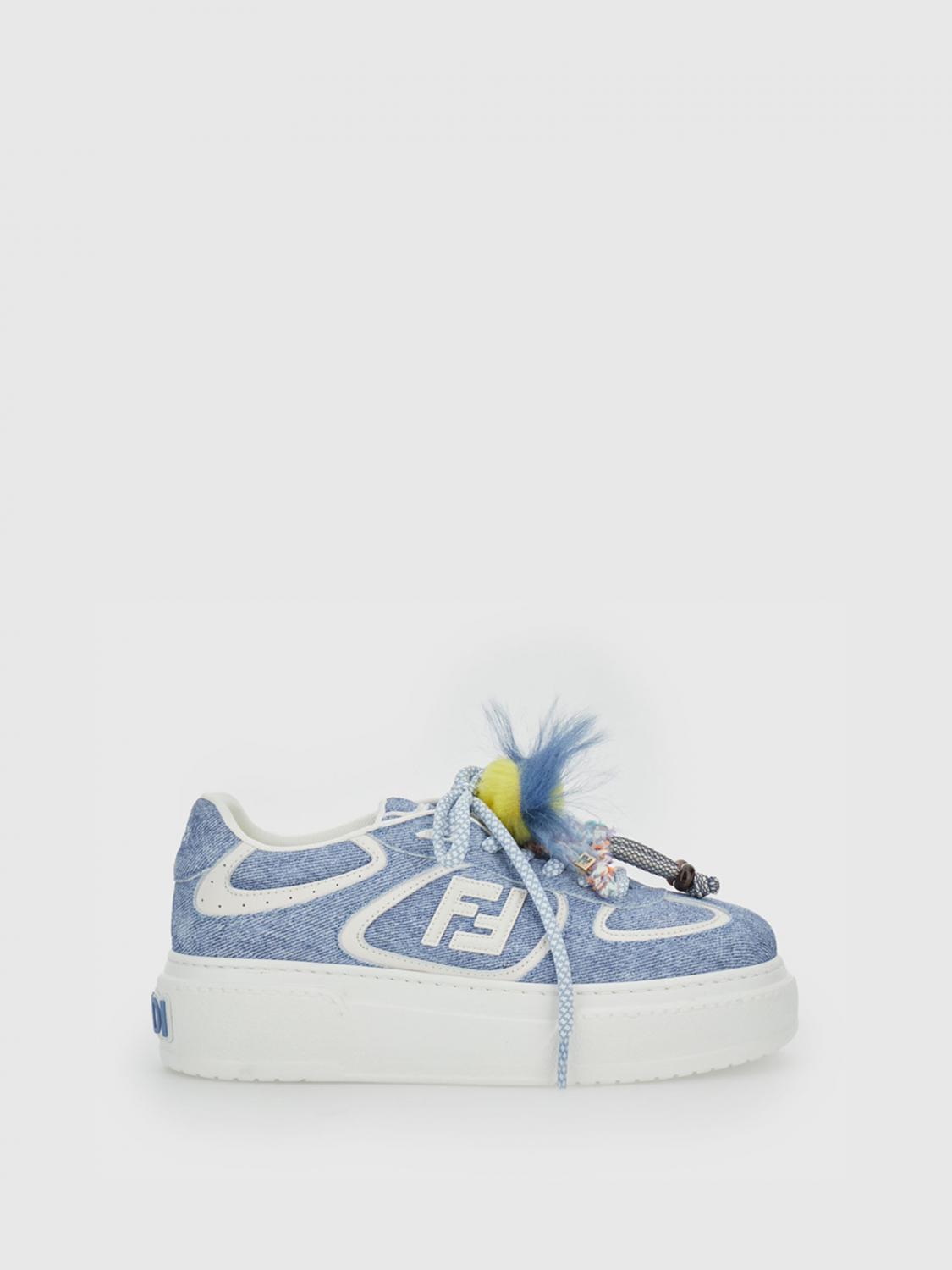 FENDI Sneakers Match in denim di cotone con charms