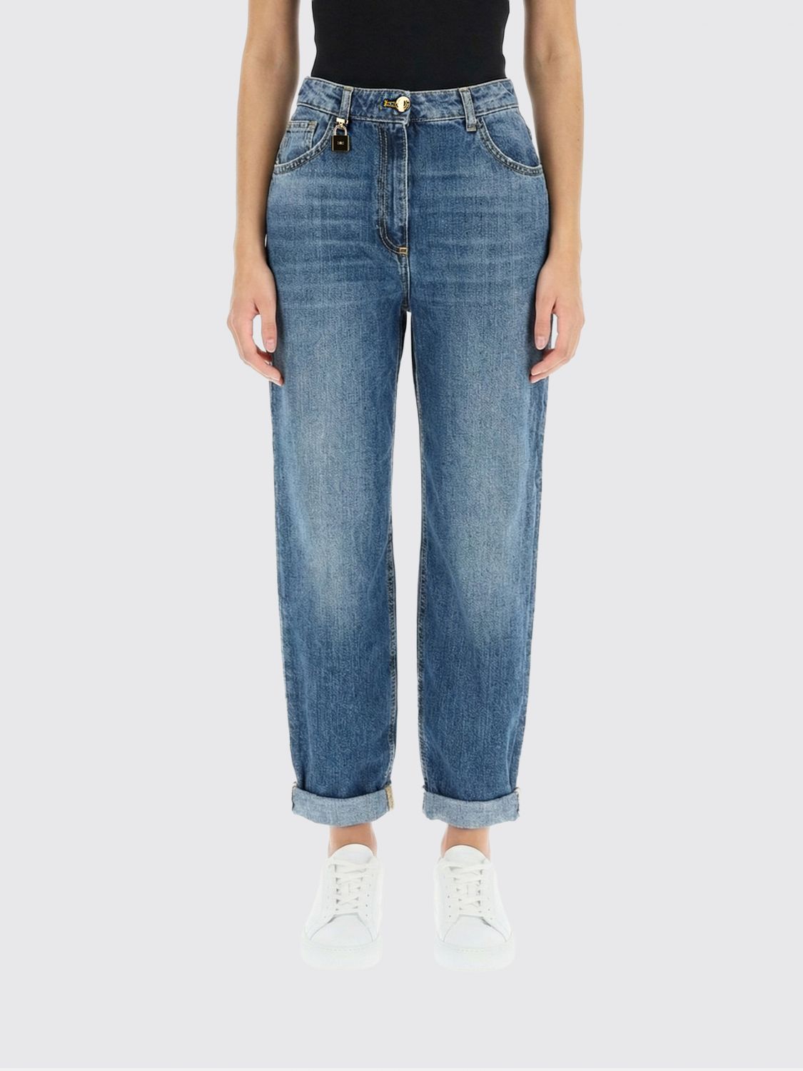 ELISABETTA FRANCHI Jeans Damen Farbe Blau