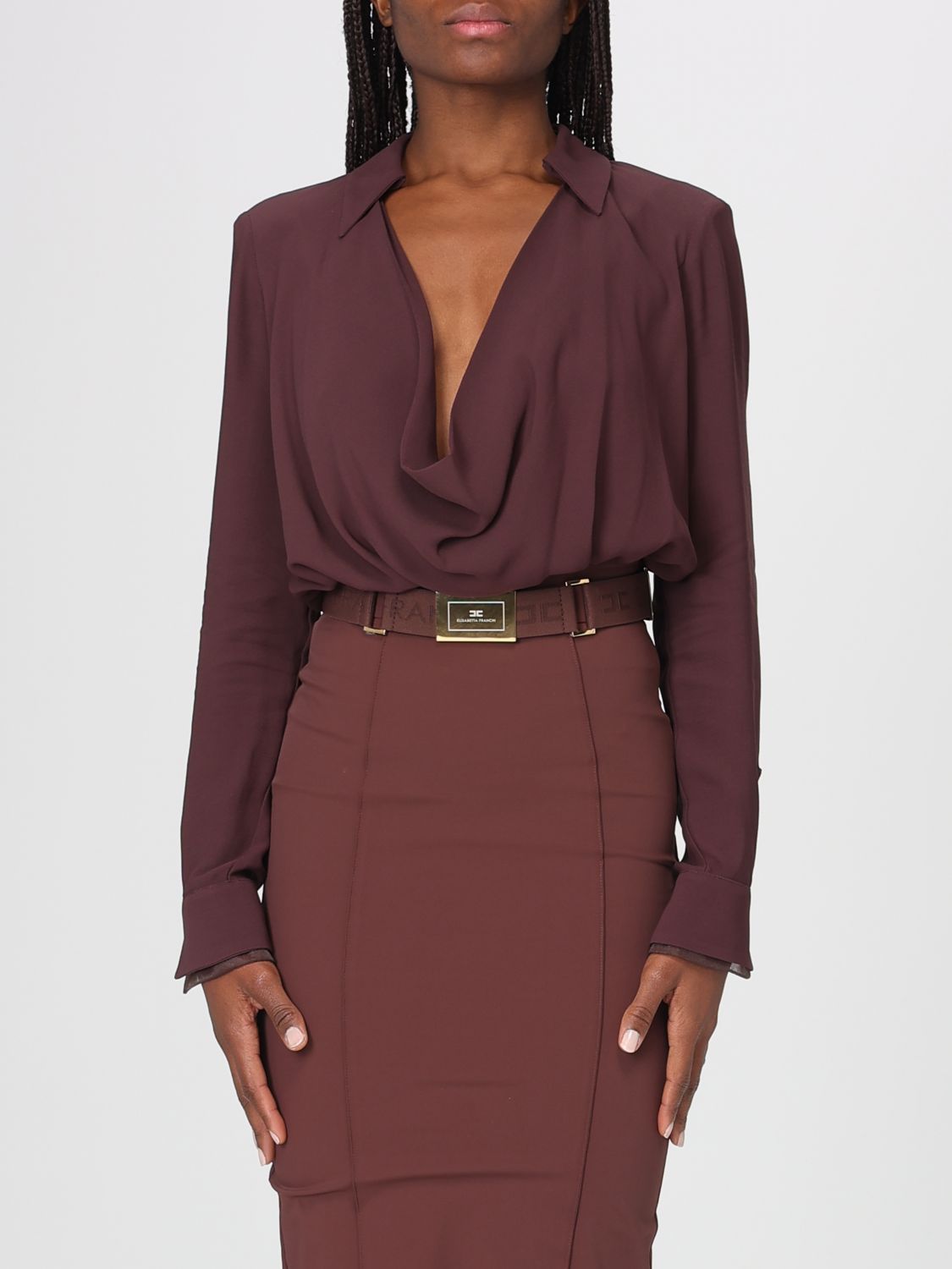 ELISABETTA FRANCHI Top Woman color Cocoa ELISABETTA FRANCHI Top Woman color Cocoa
