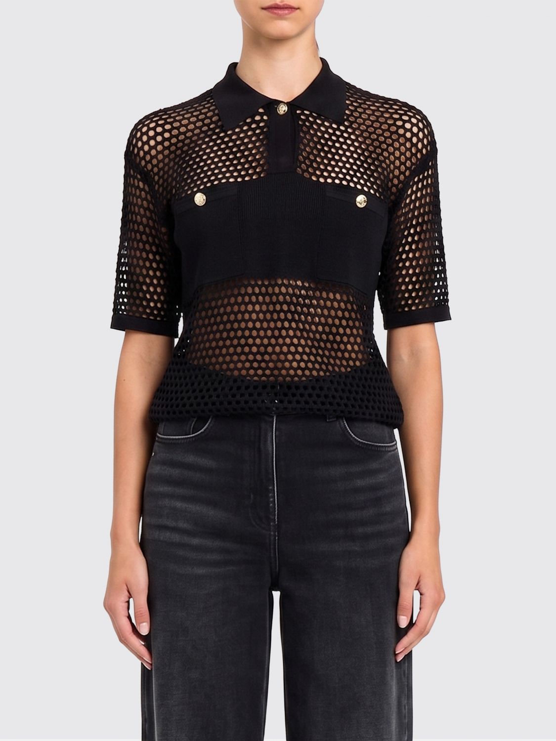 TWINSET Polo Damen Farbe Schwarz