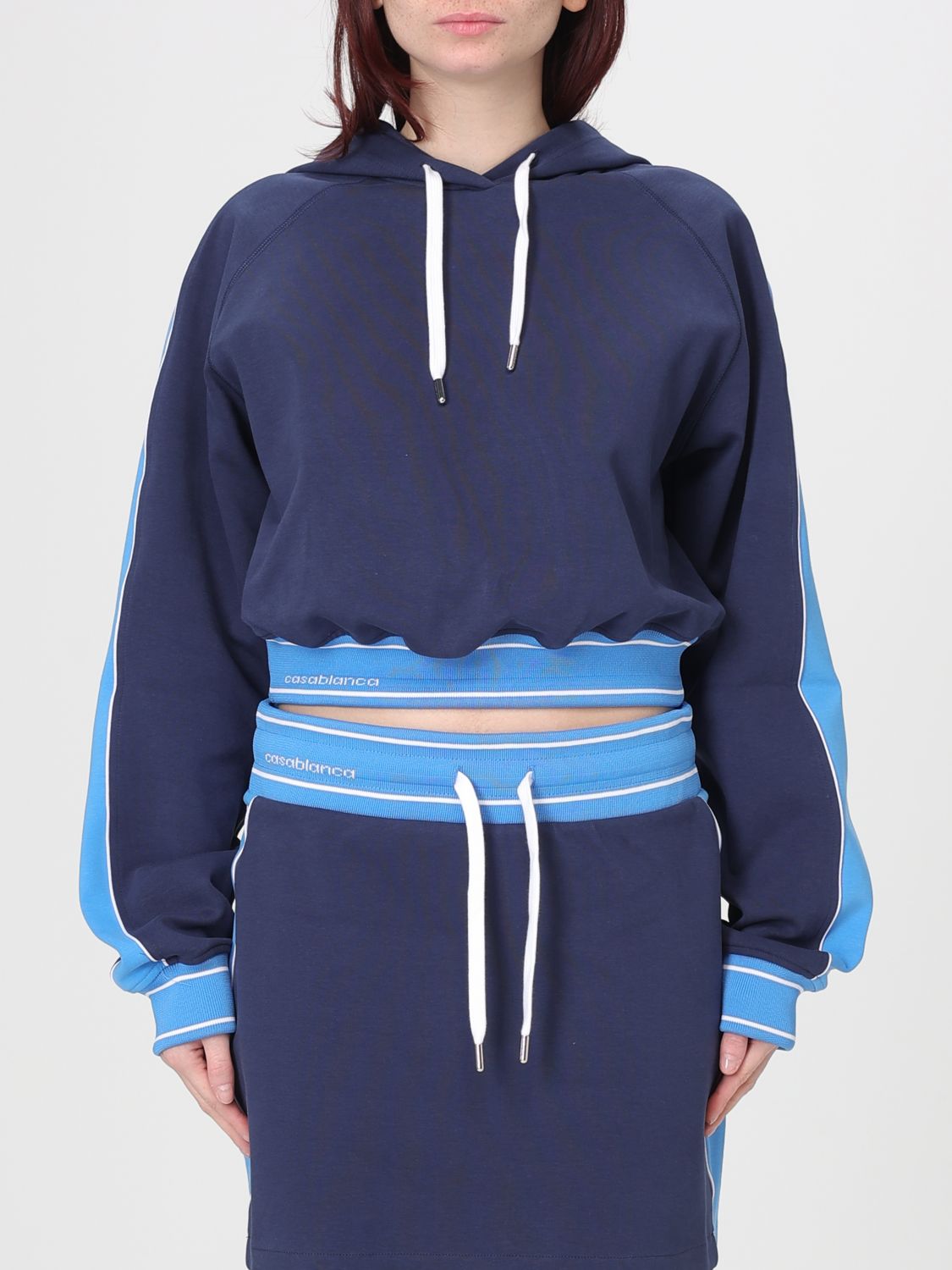 CASABLANCA Sweatshirt Woman color Navy　カサブランカ スウェットシャツ 女性カラー ネイビー CASABLANCA