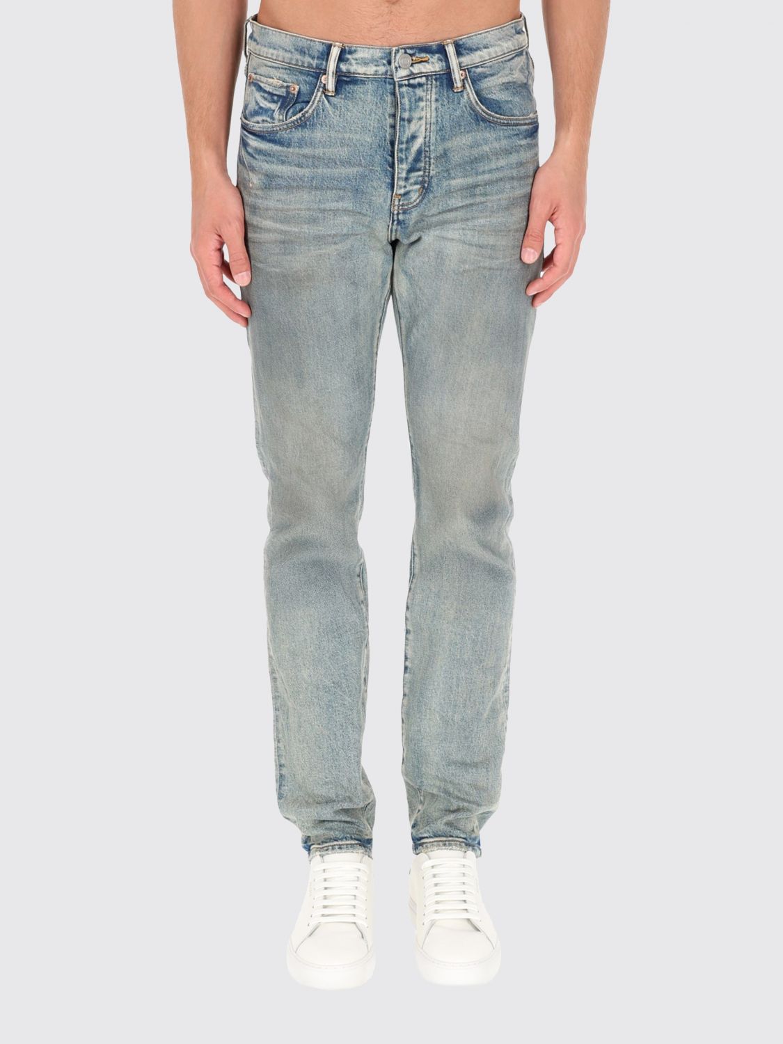 Jeans PURPLE Men color Denim